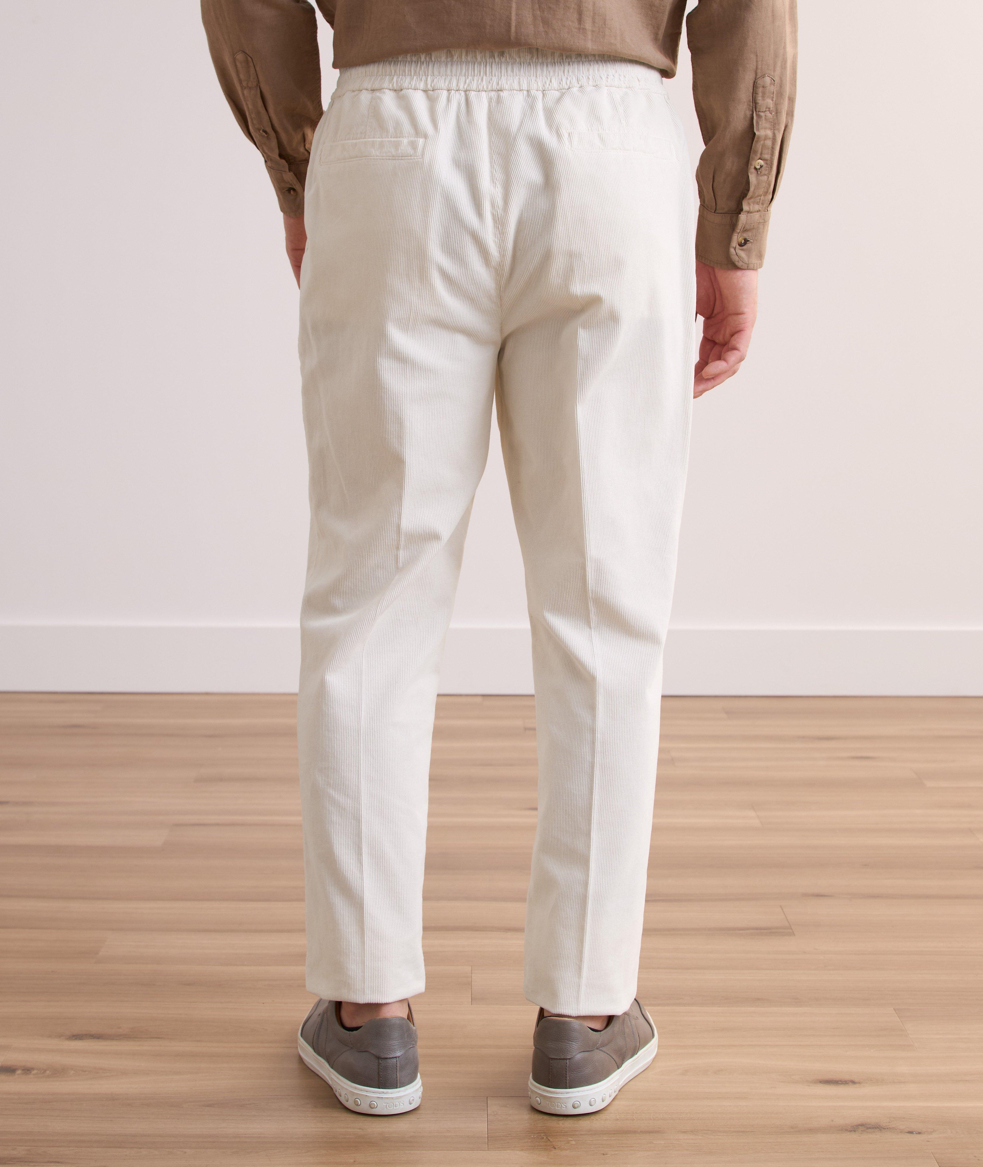 Leisure-Fit Drawstring Corduroy Pants image 2