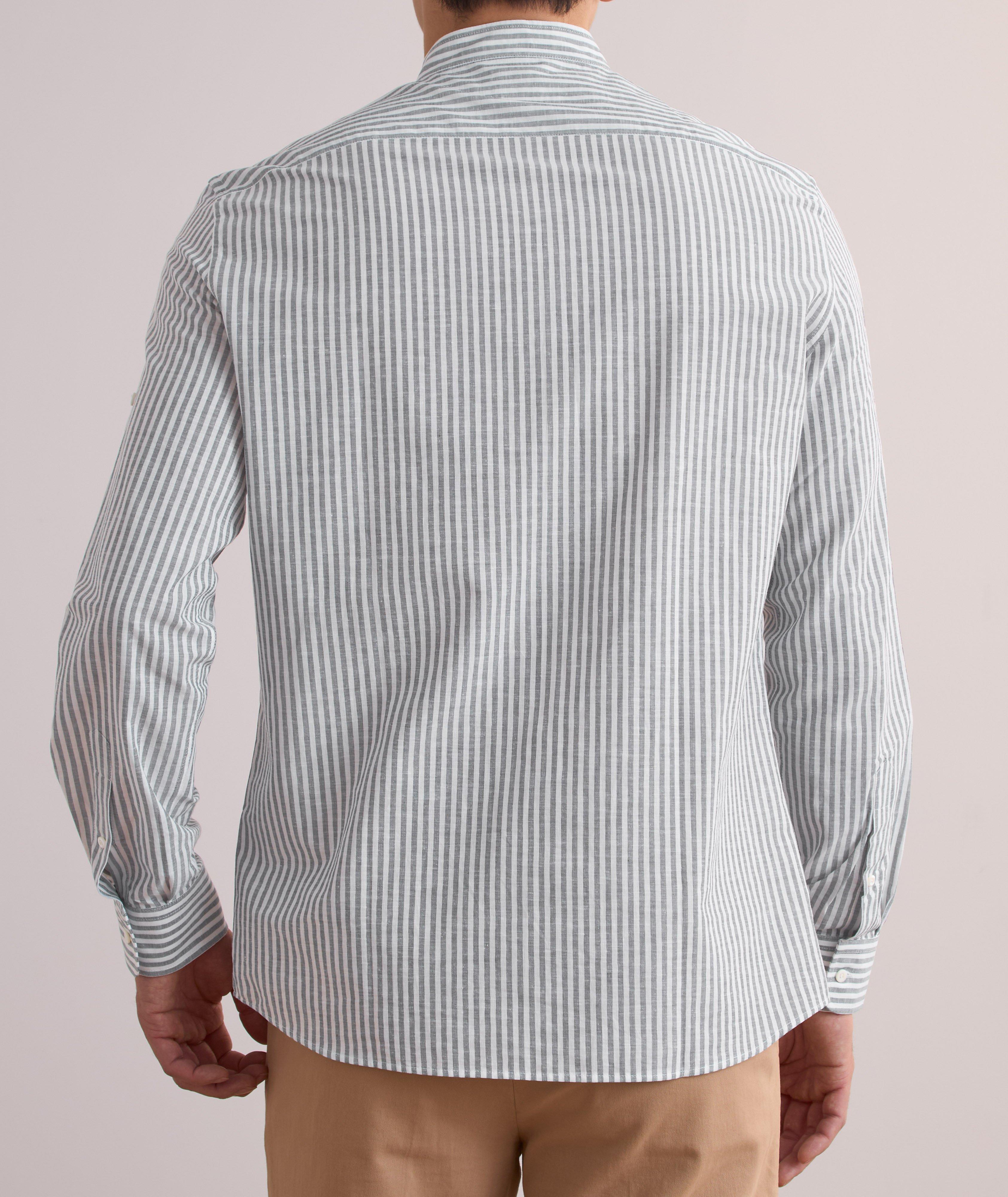 Easy-Fit Striped Cotton-Linen Shirt image 2