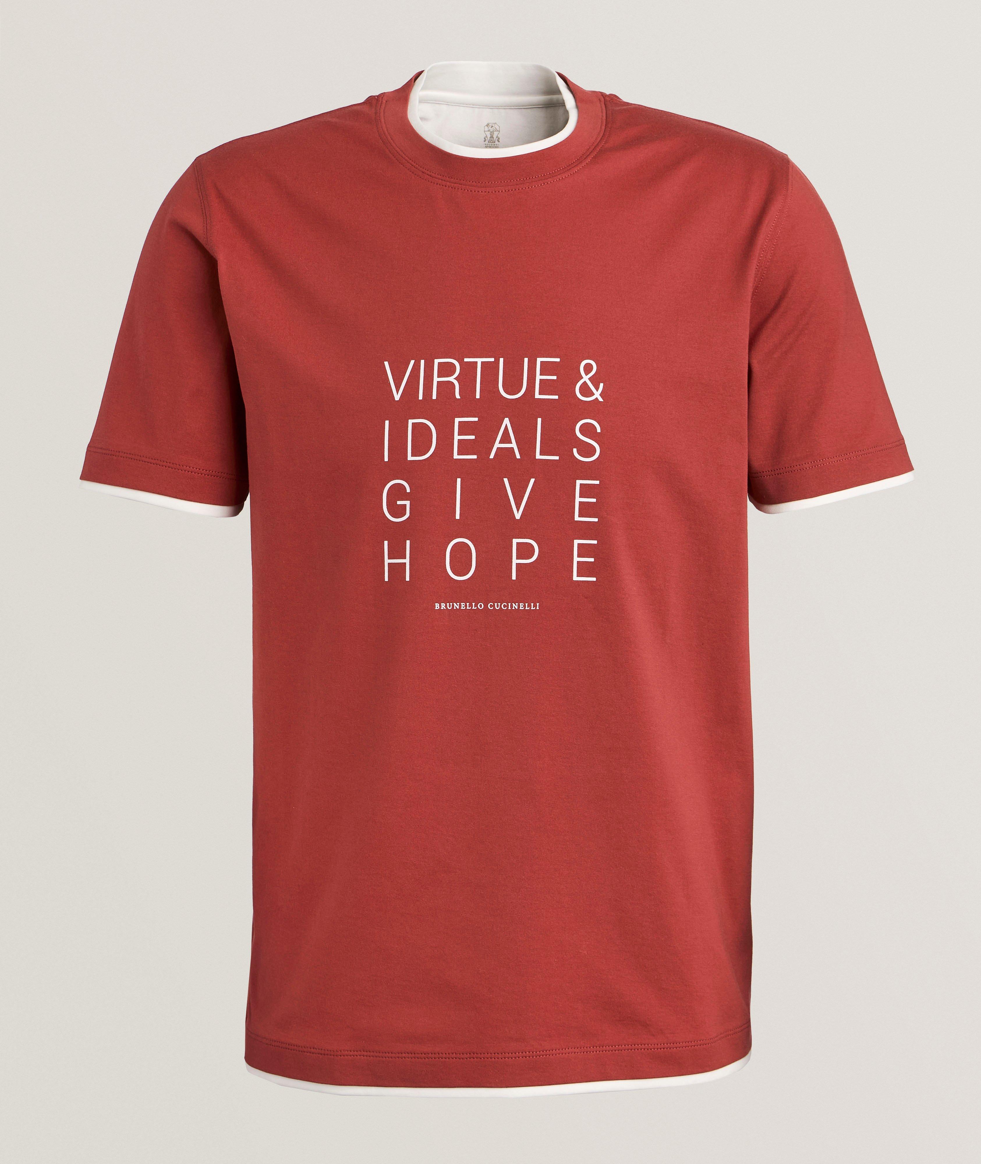 Slogan Crewneck Cotton T-Shirt image 0
