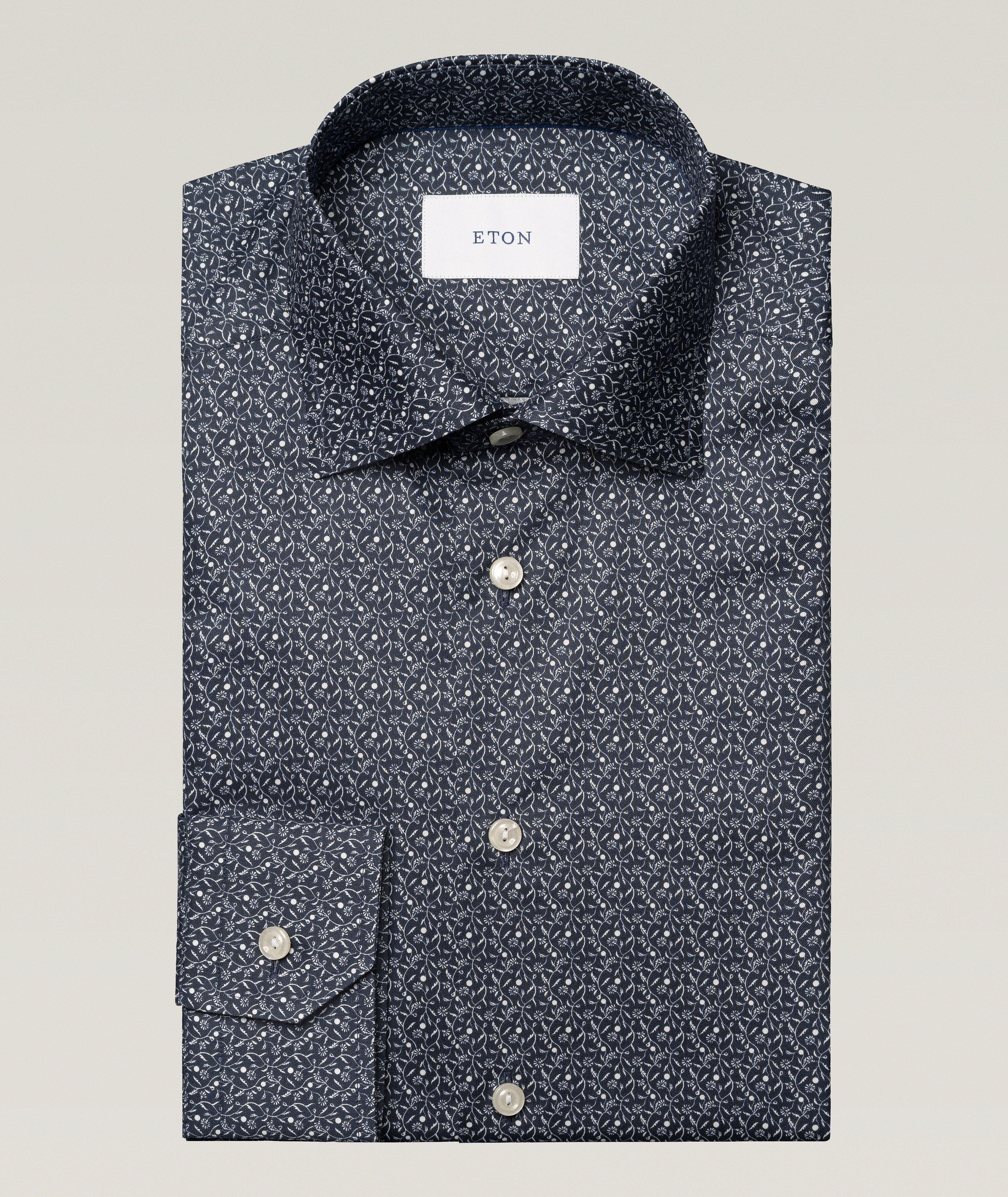 Eton Contemporary-Fit Floral Twill Dress Shirt