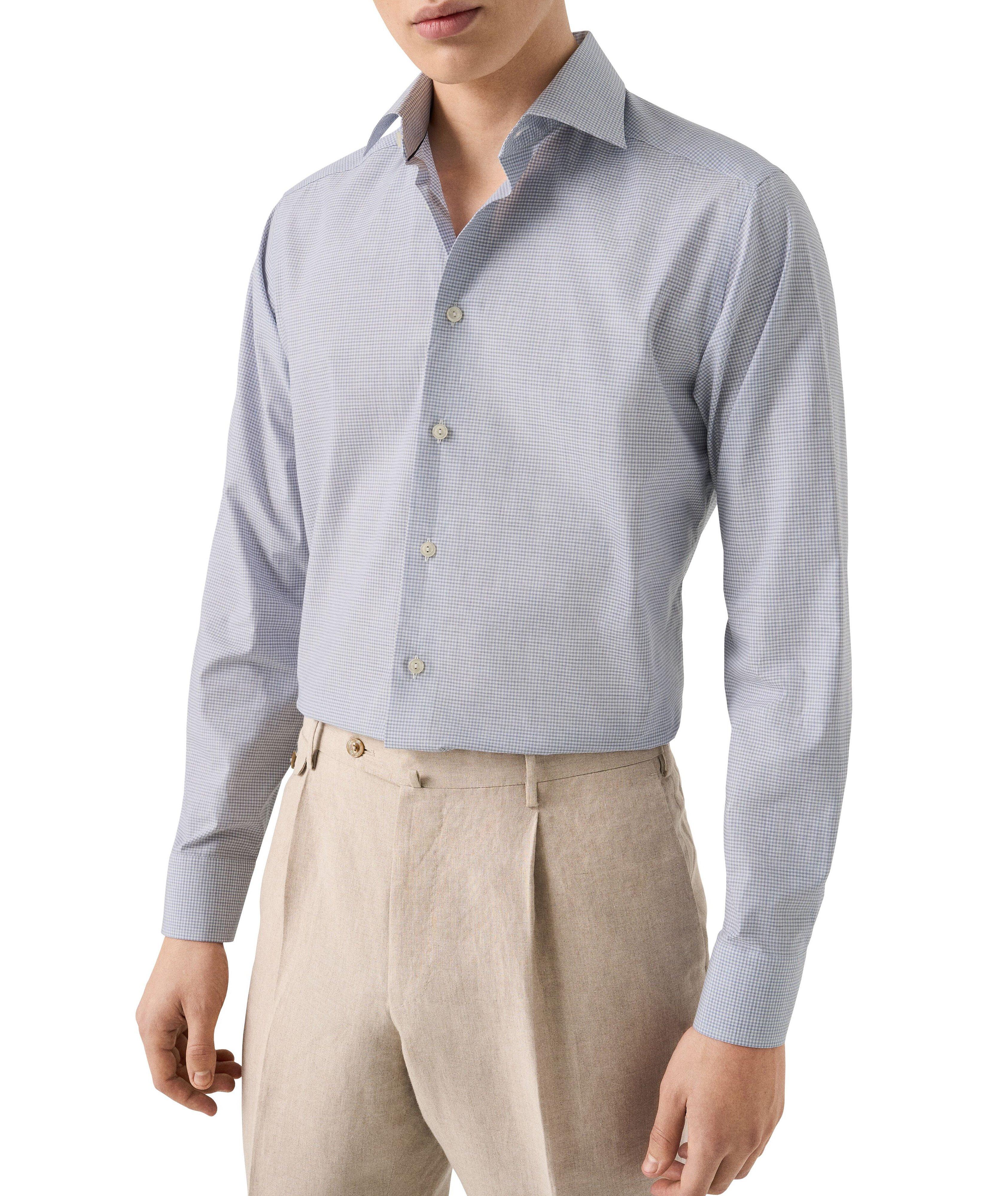 Contemporary-Fit Check Mélange Dress Shirt image 2