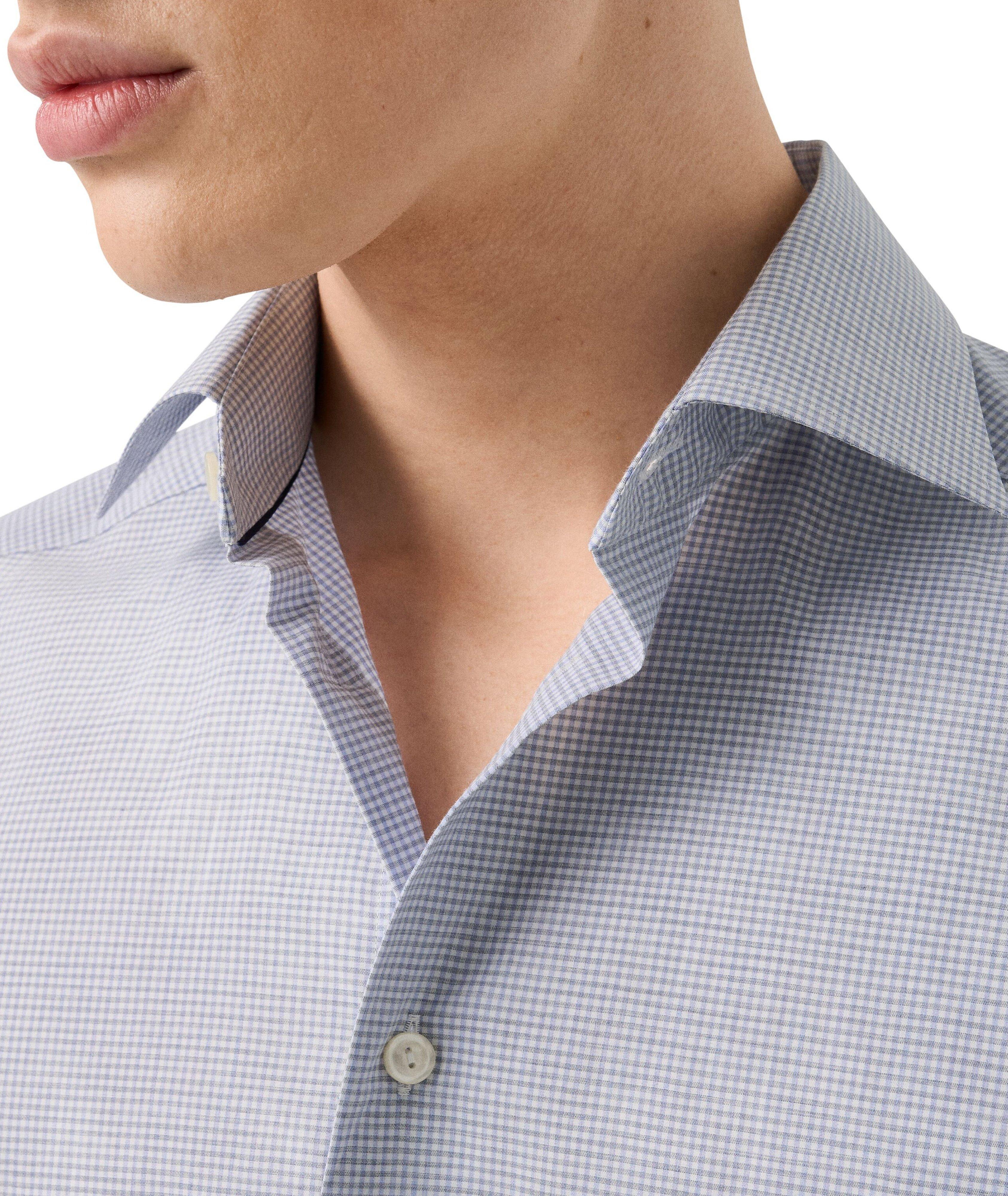 Contemporary-Fit Check Mélange Dress Shirt image 4