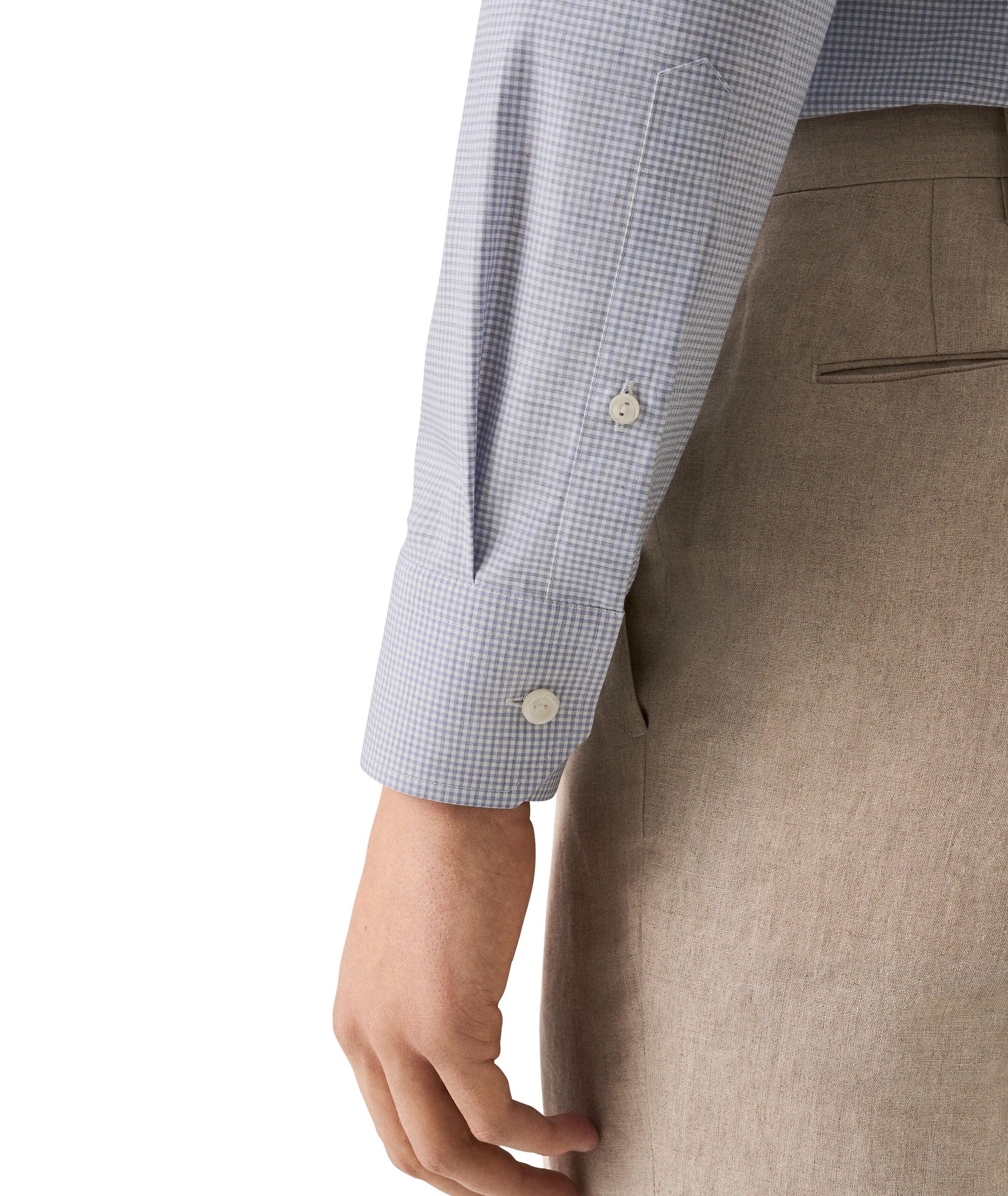 Contemporary-Fit Check Mélange Dress Shirt image 5