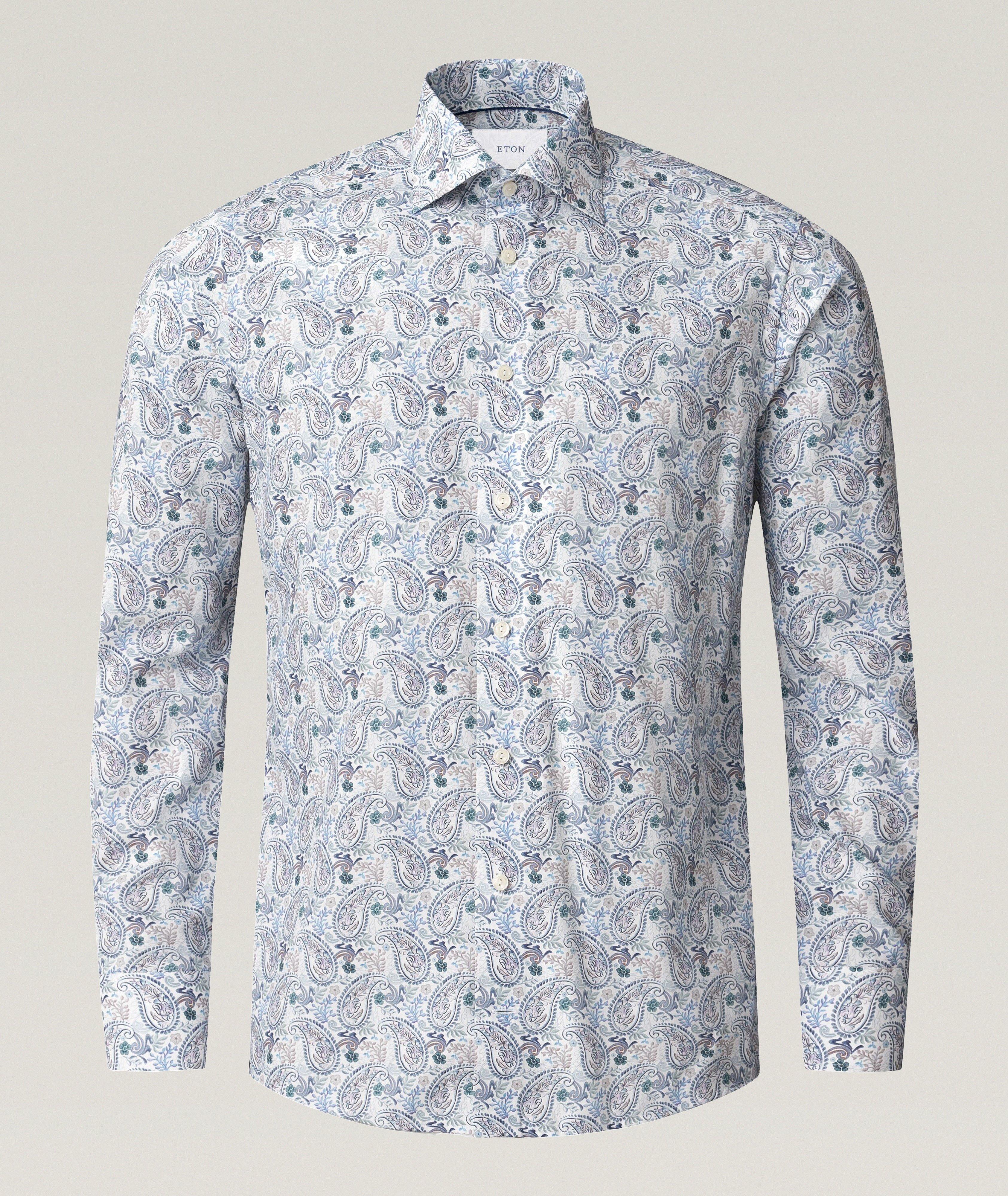 Slim-Fit Paisley Dress Shirt image 1