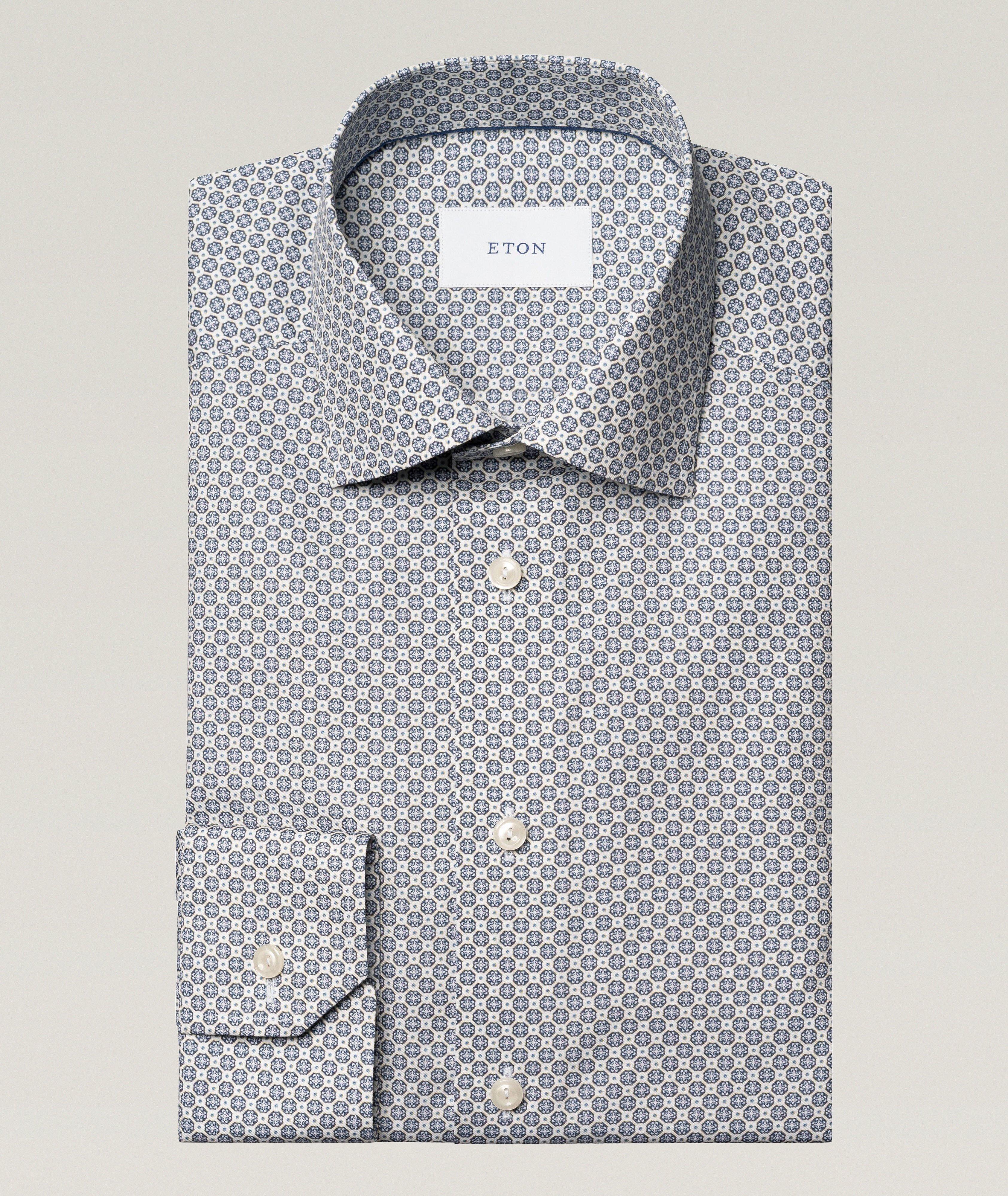 Eton Slim-Fit Medallion Signature Twill Dress Shirt
