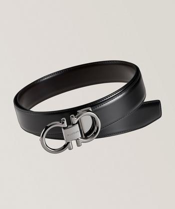 お歳暮ならオンライン Ferragamo Double Belts | Belt Leather Reversible Gancini 小物