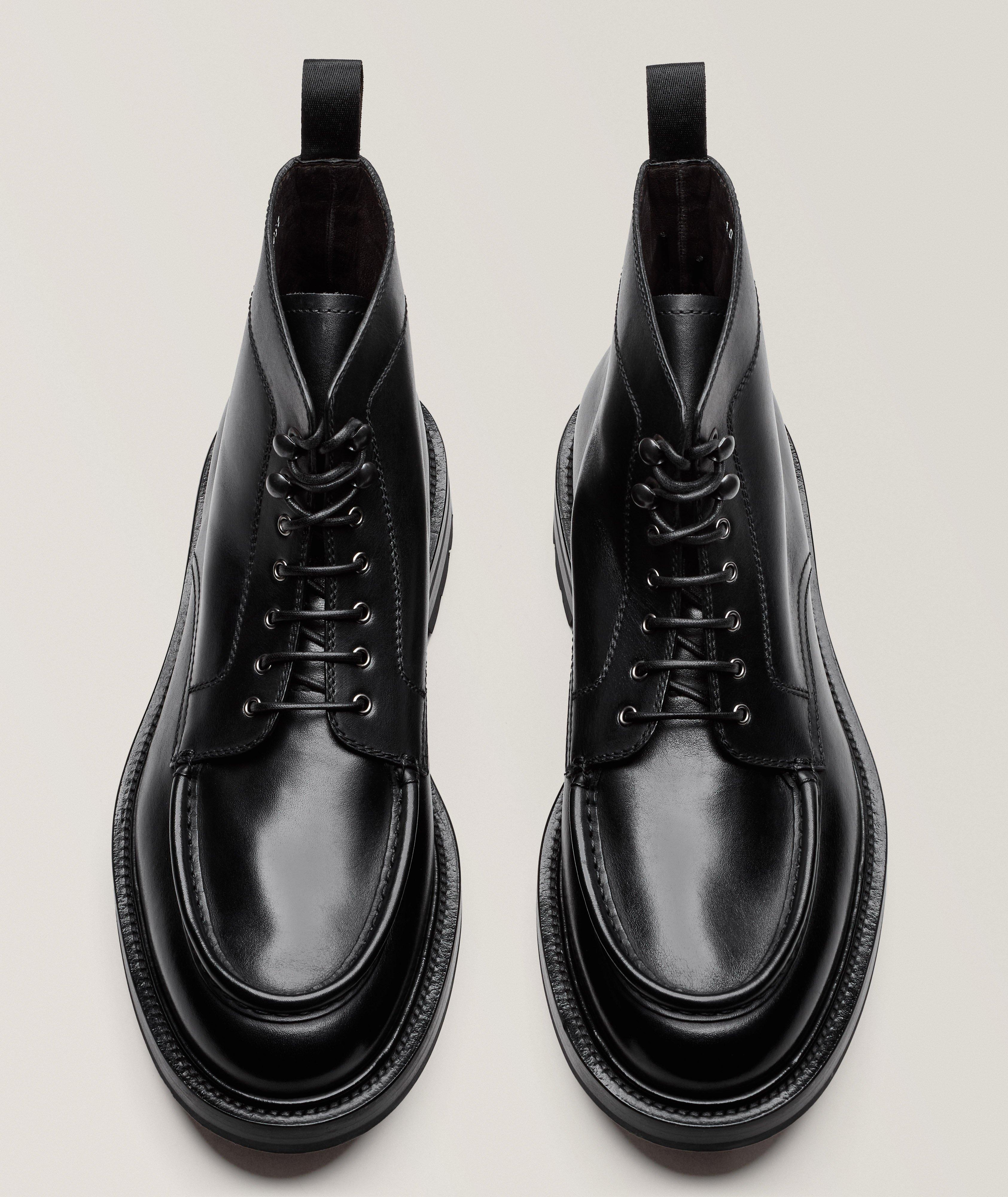 Leather Commando Lace-Up Boots image 1