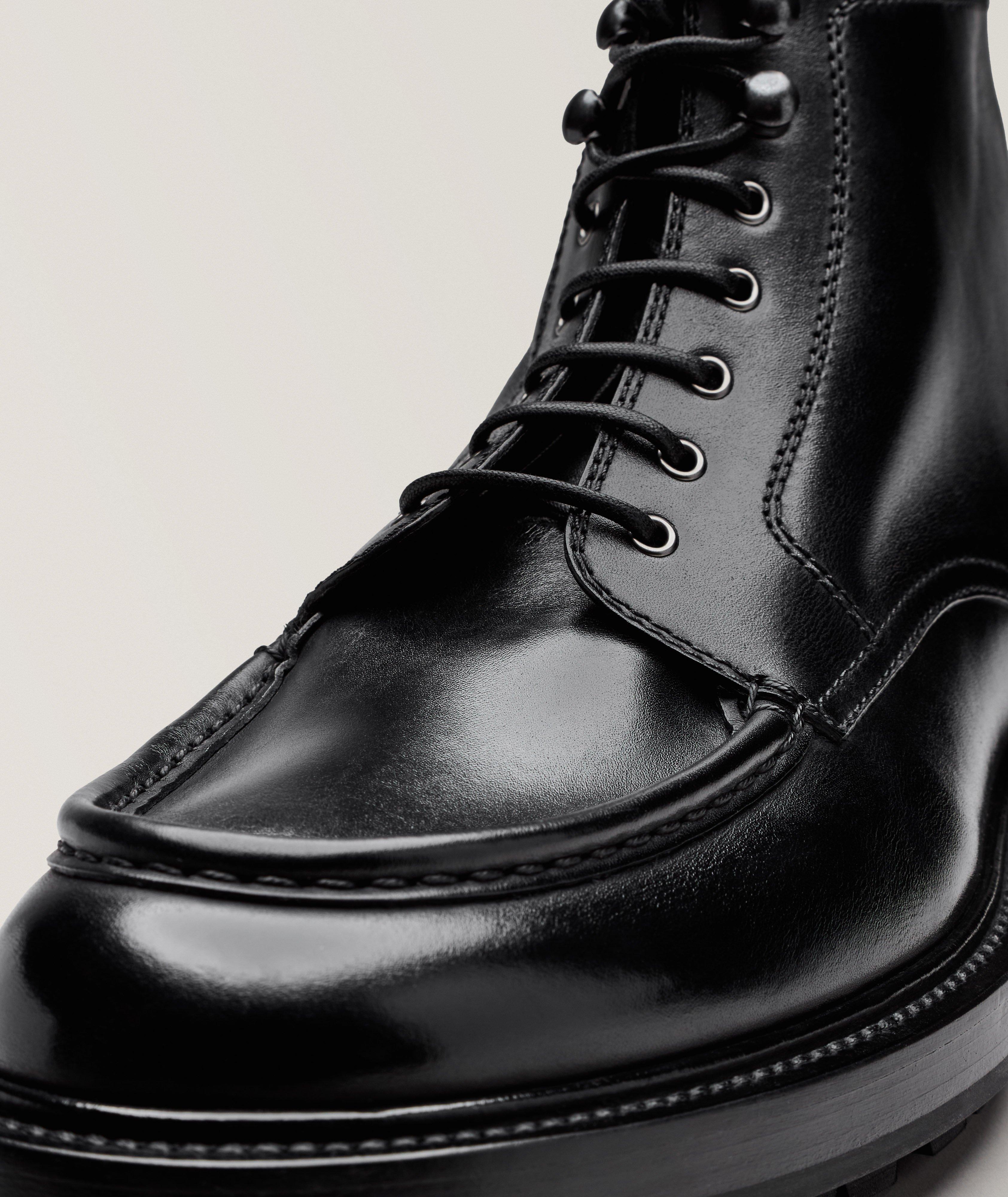 Leather Commando Lace-Up Boots image 2