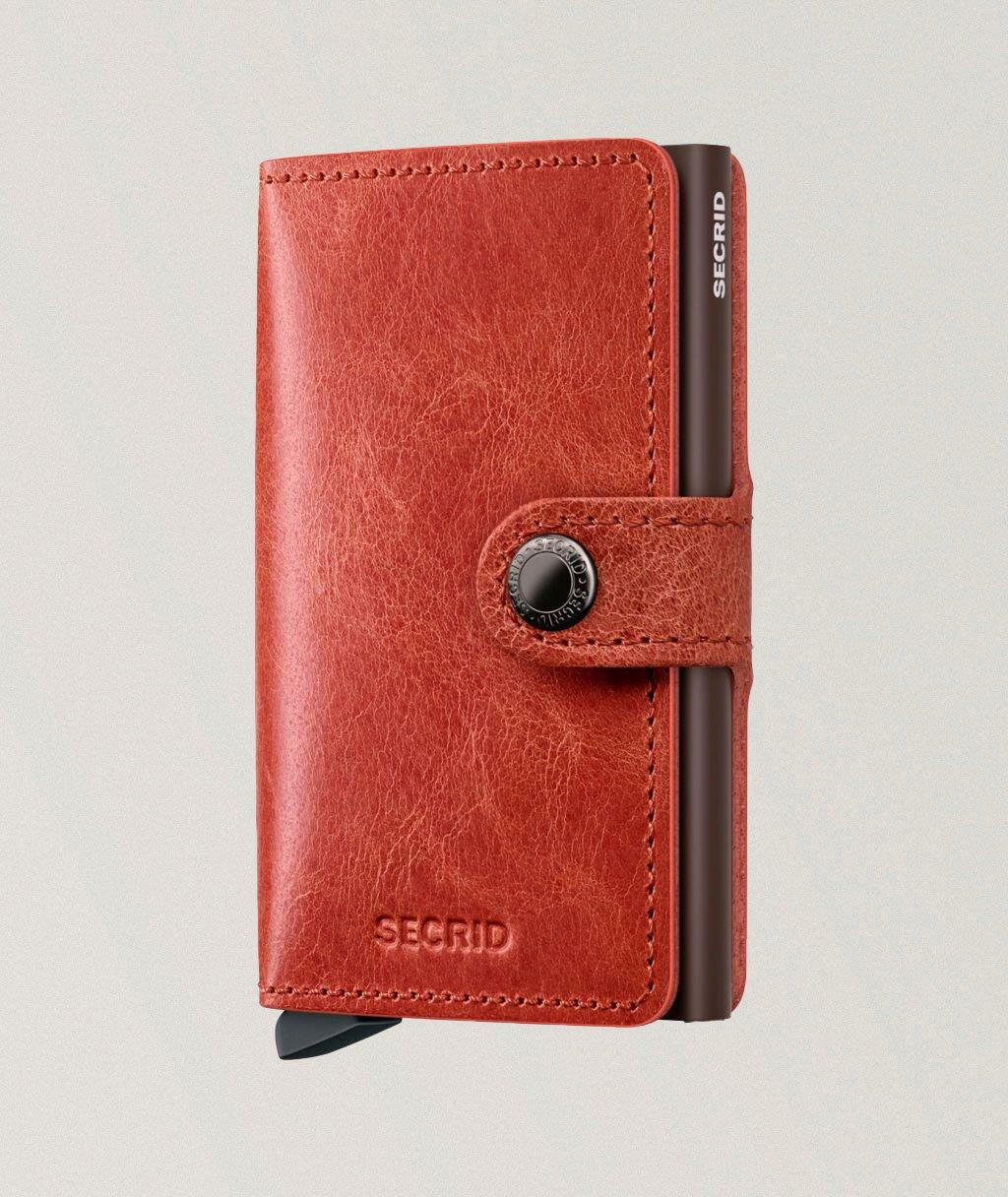Stone-Washed Leather Miniwallet