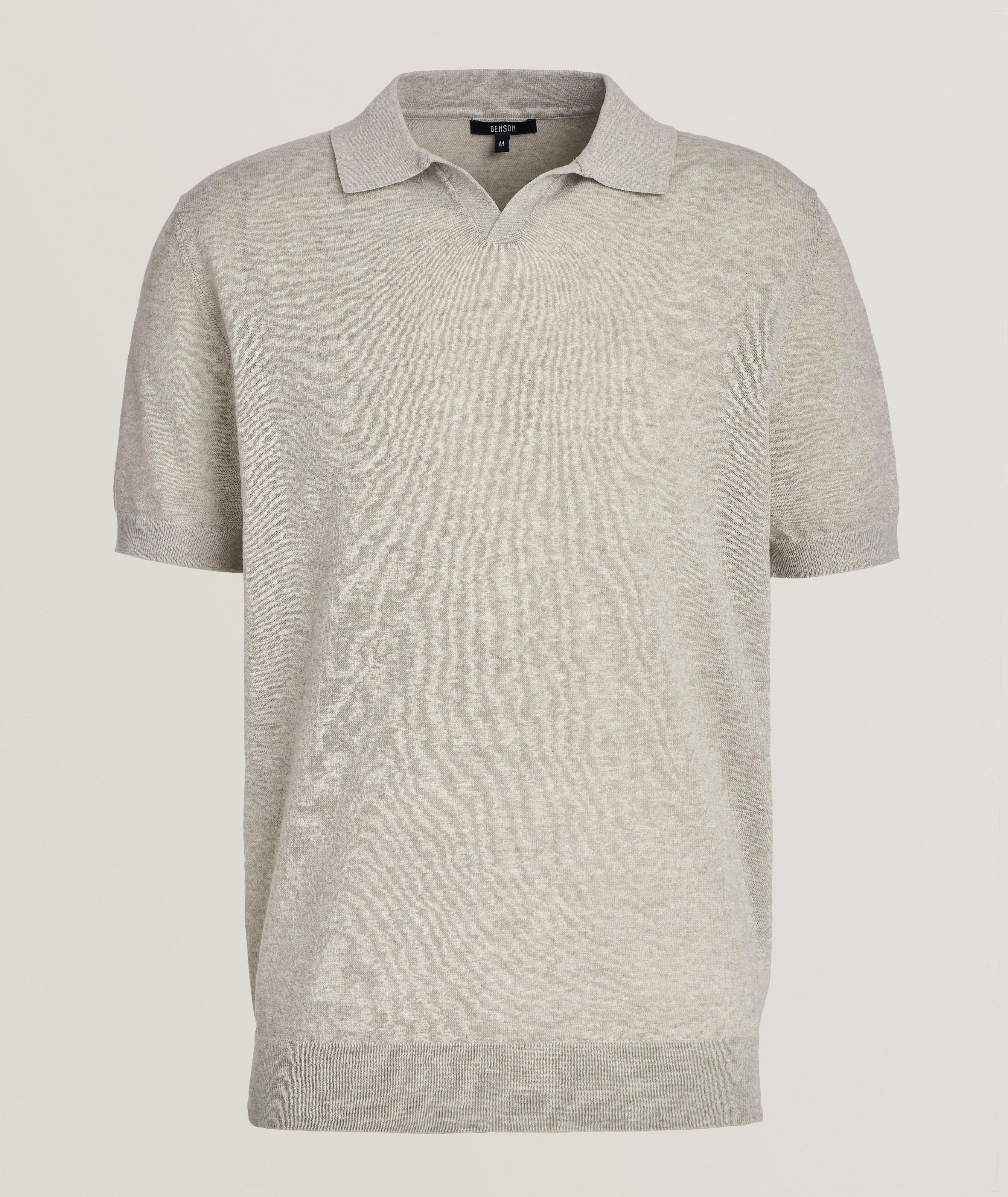 Linen-Tencel Knit Polo  image 0