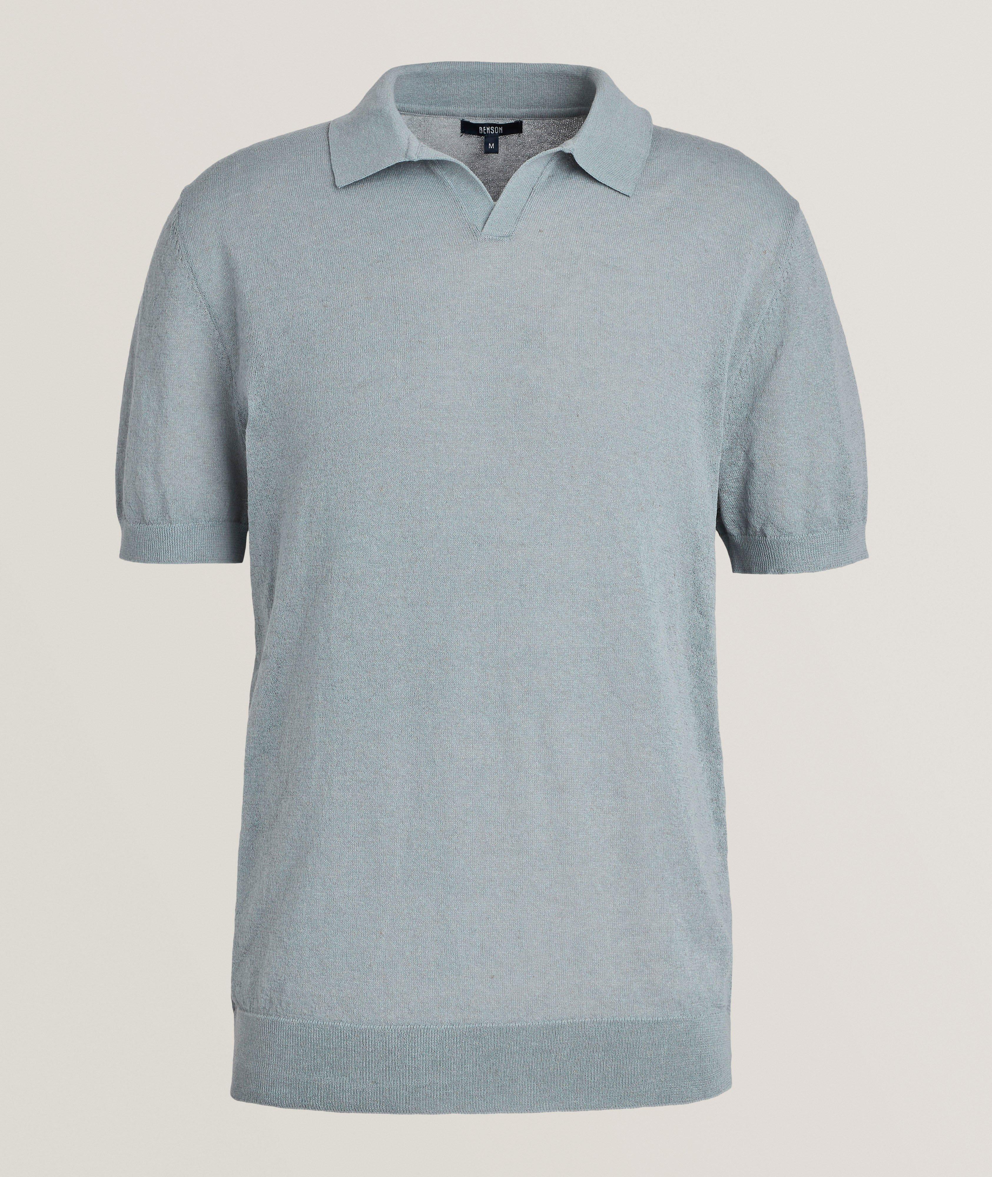 Linen-Tencel Knit Polo  image 0