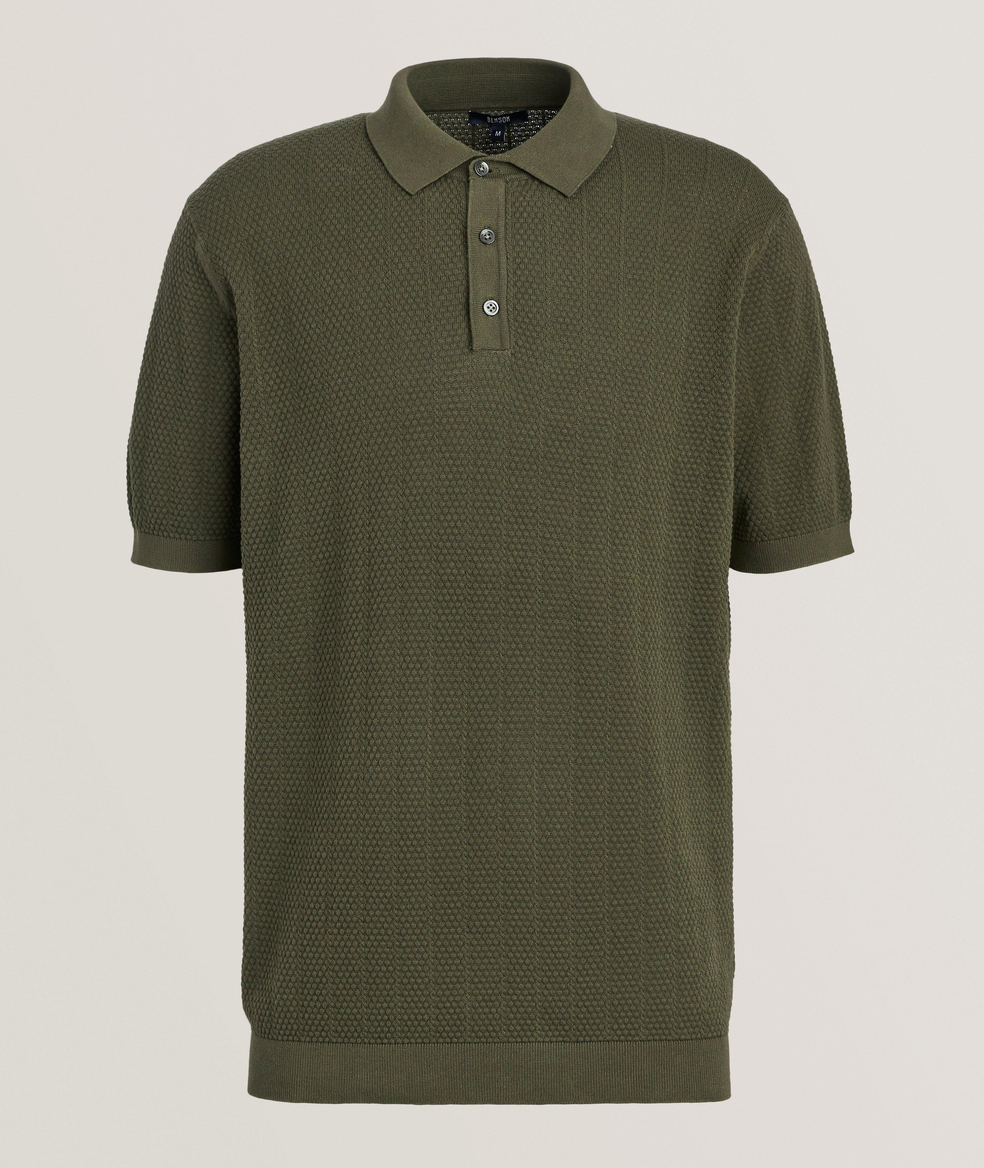 Textured Tonal Knit Polo  image 0