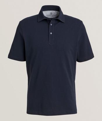 Brunello Cucinelli Ribbed Linen-Cotton Knit Polo | Polos