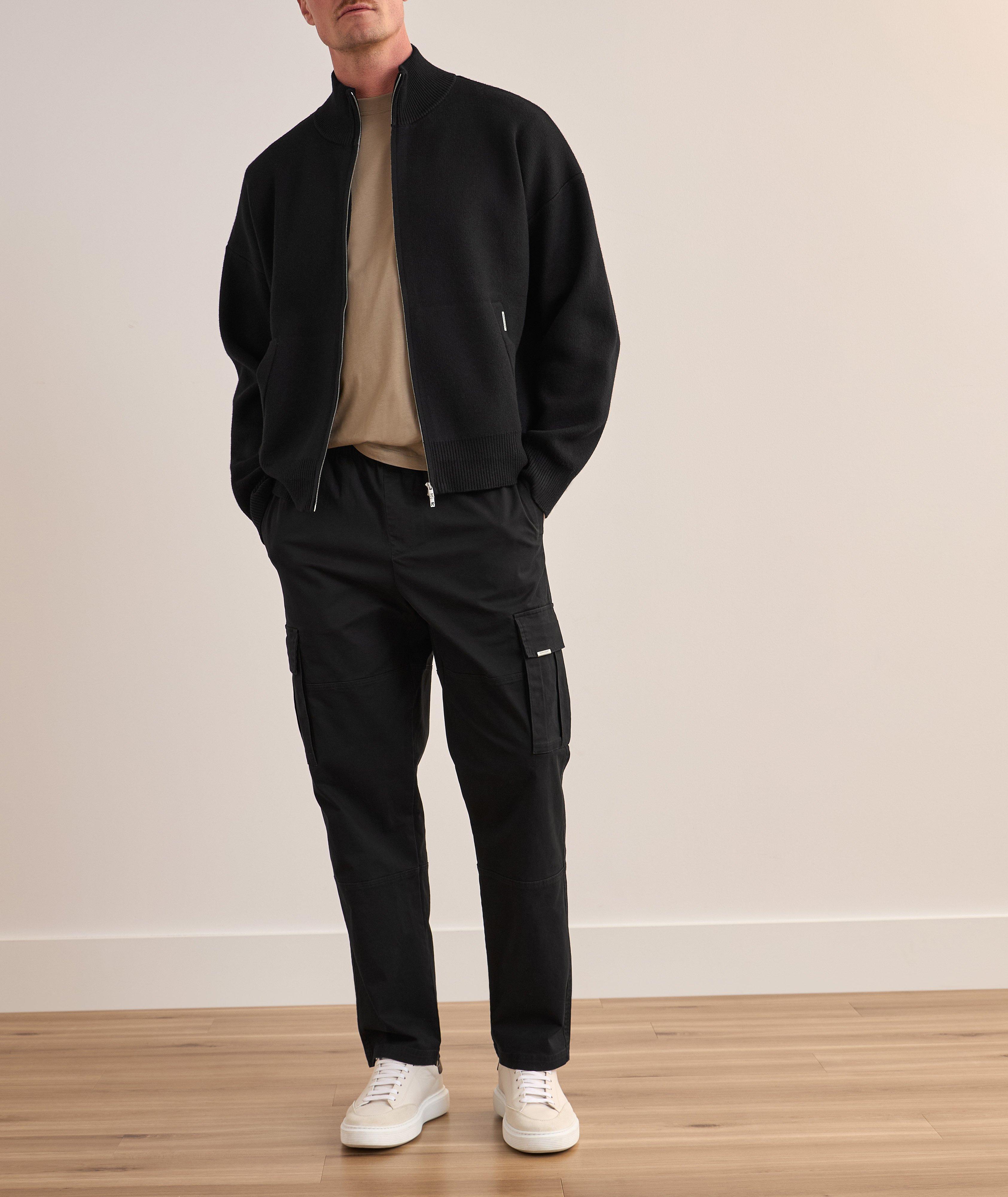 Full-Zip Initial Knitted Track Jacket image 1