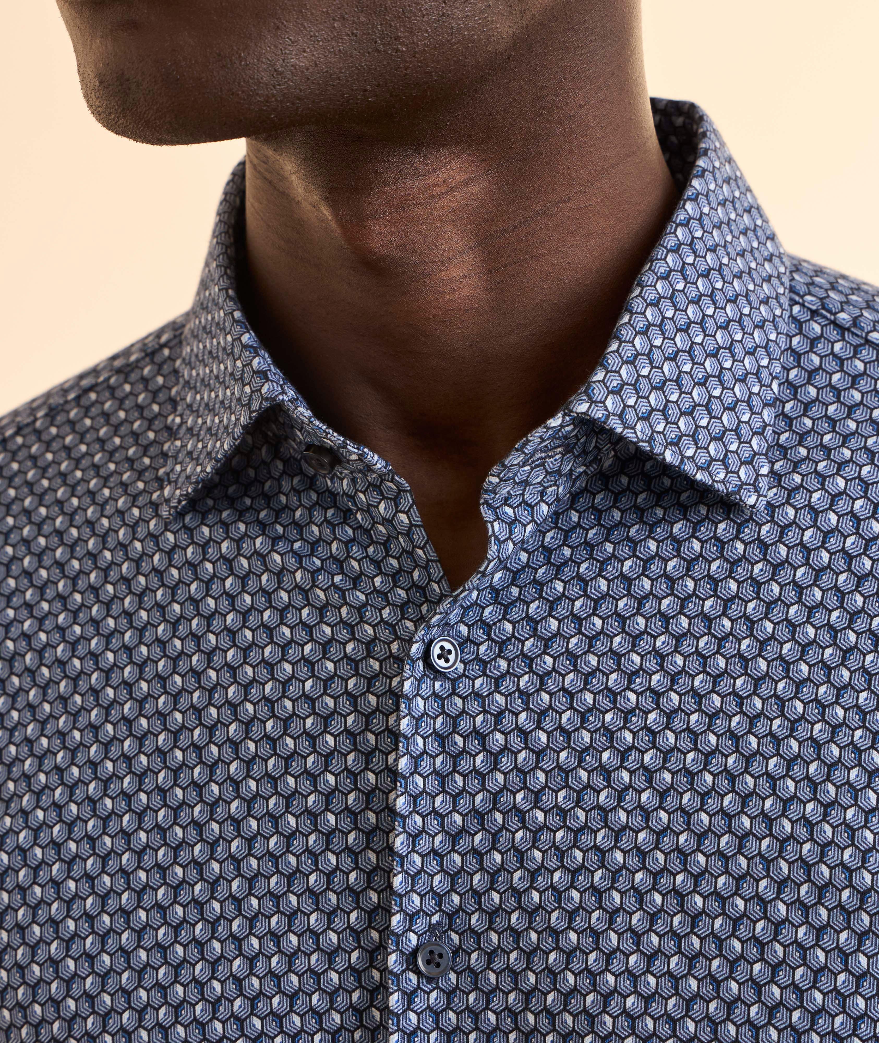 Cube-Print Cotton Shirt  image 3