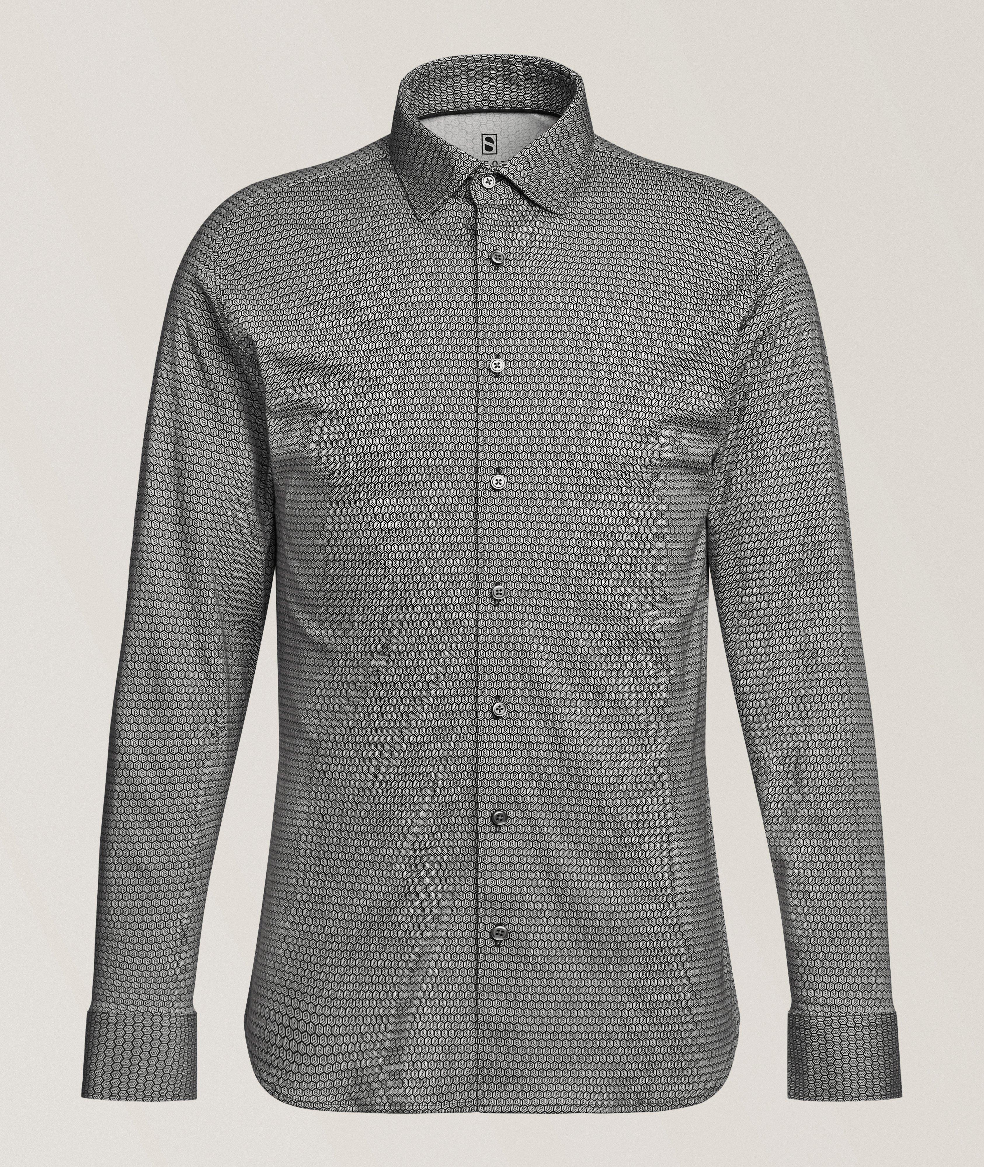 DESOTO Cube-Print Cotton Jersey Shirt