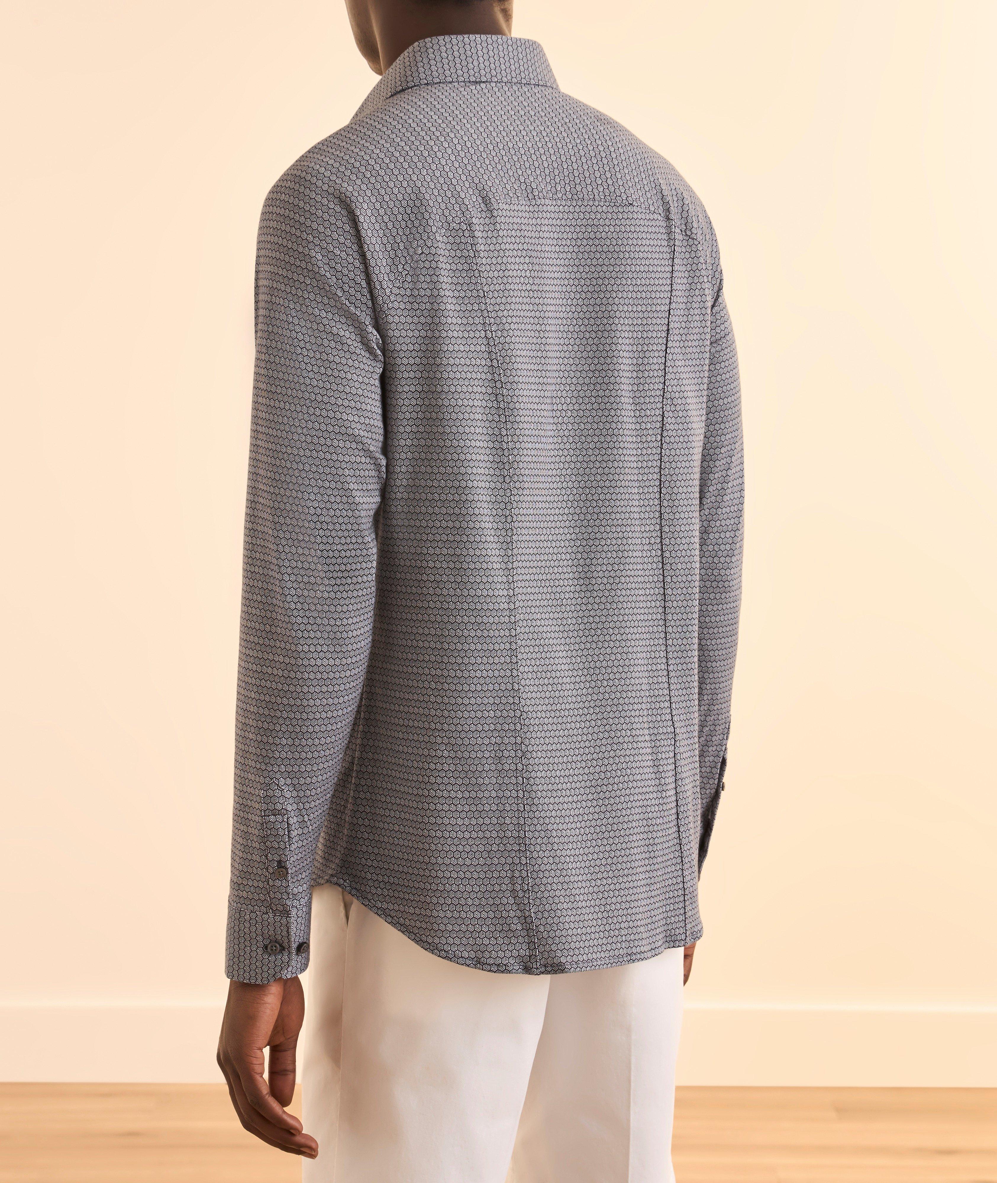 Cube-Print Cotton Jersey Shirt image 2