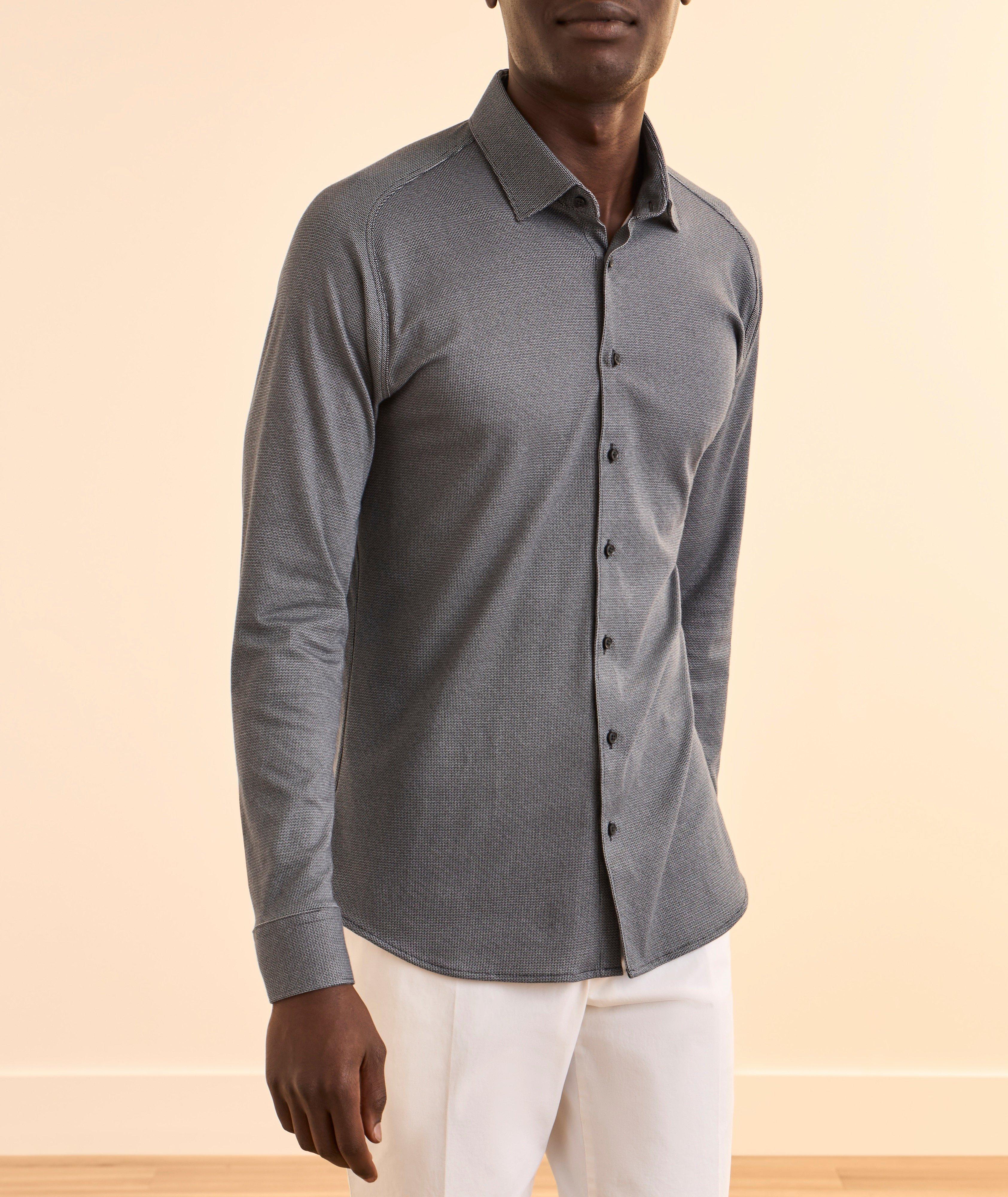 Micro-Chain Link Cotton Jersey Shirt image 1
