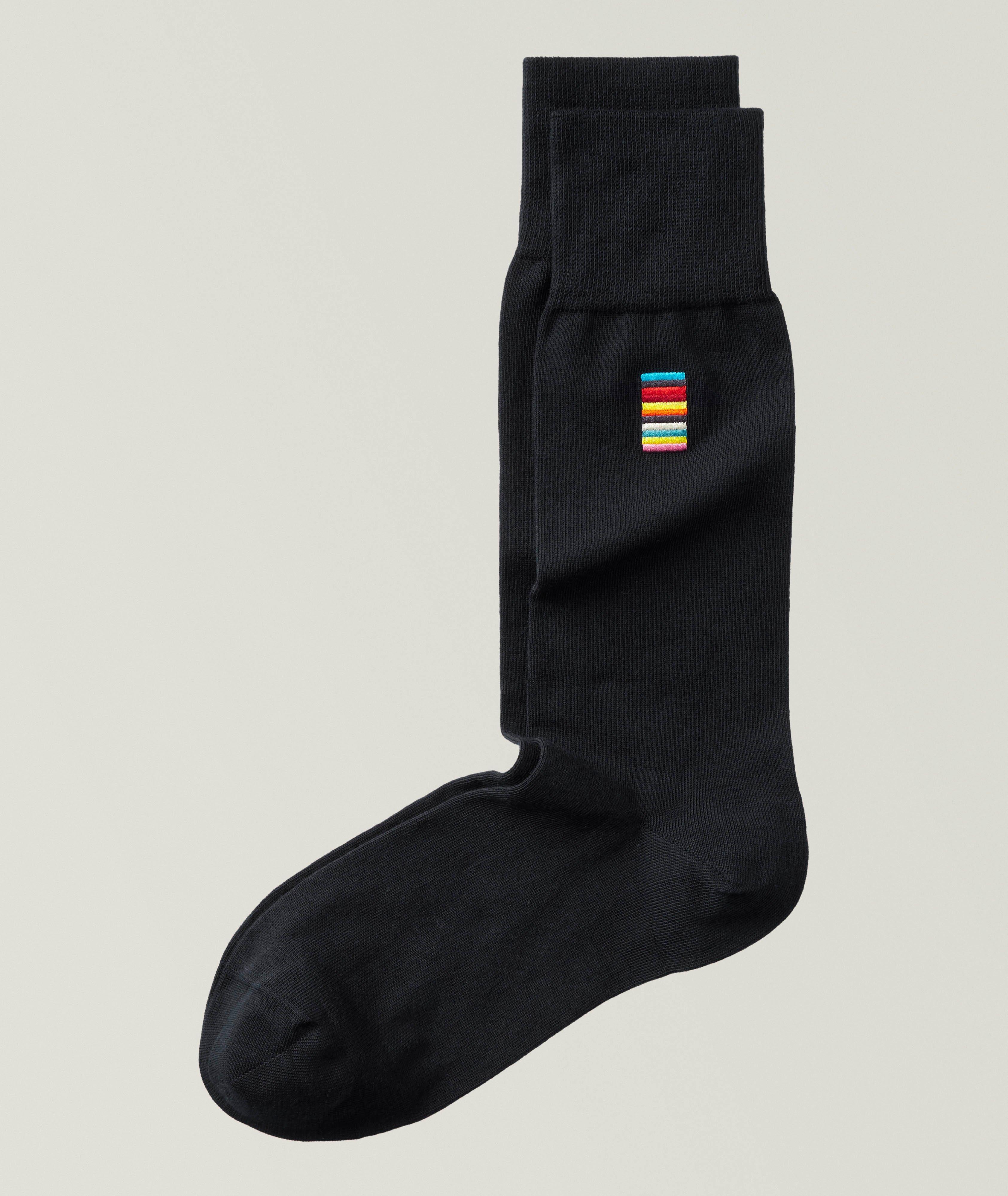 Paul Smith Alfie Signature Striped Embroidered Socks