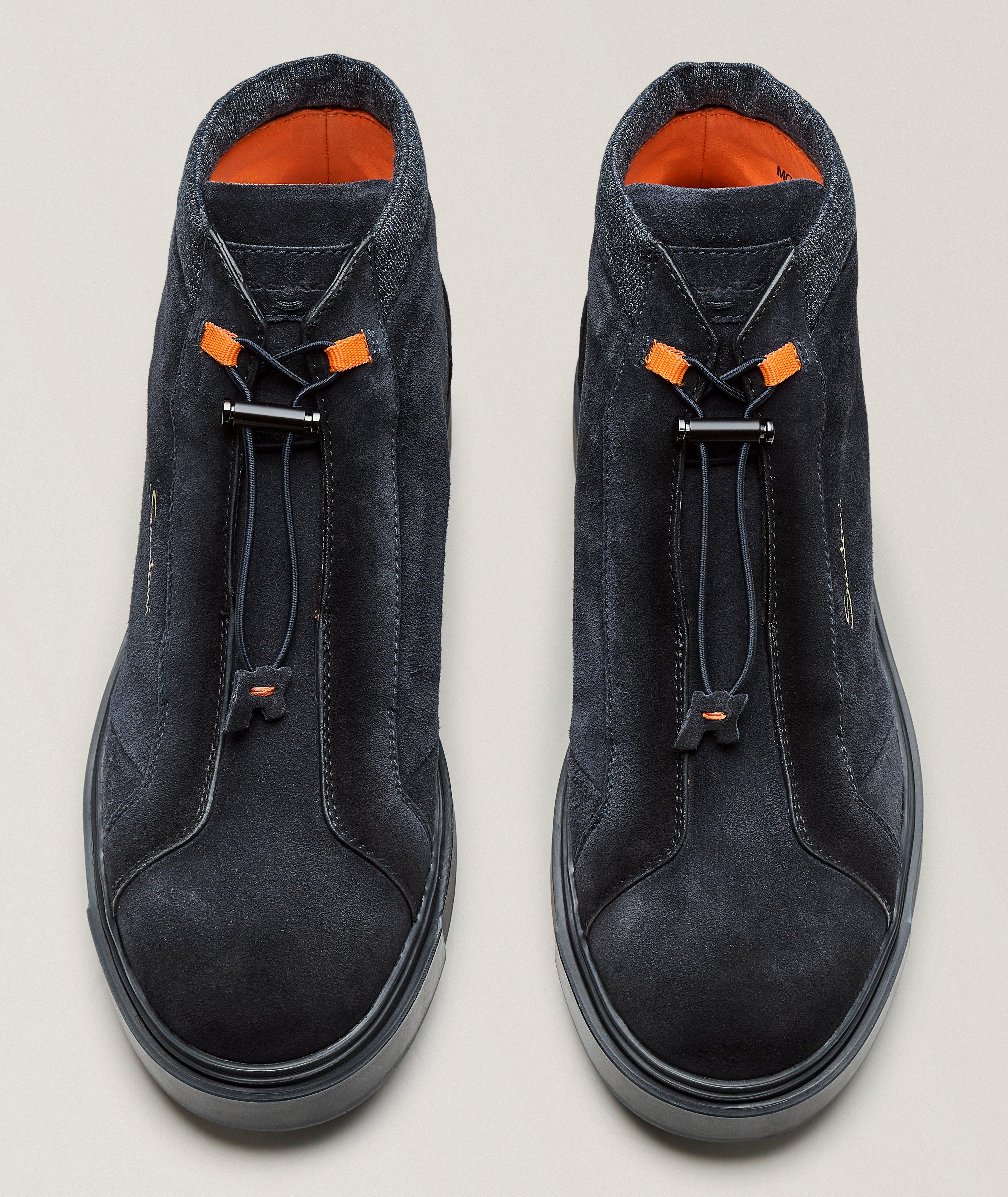 Corvat Suede & Knit Ankle Boots image 1