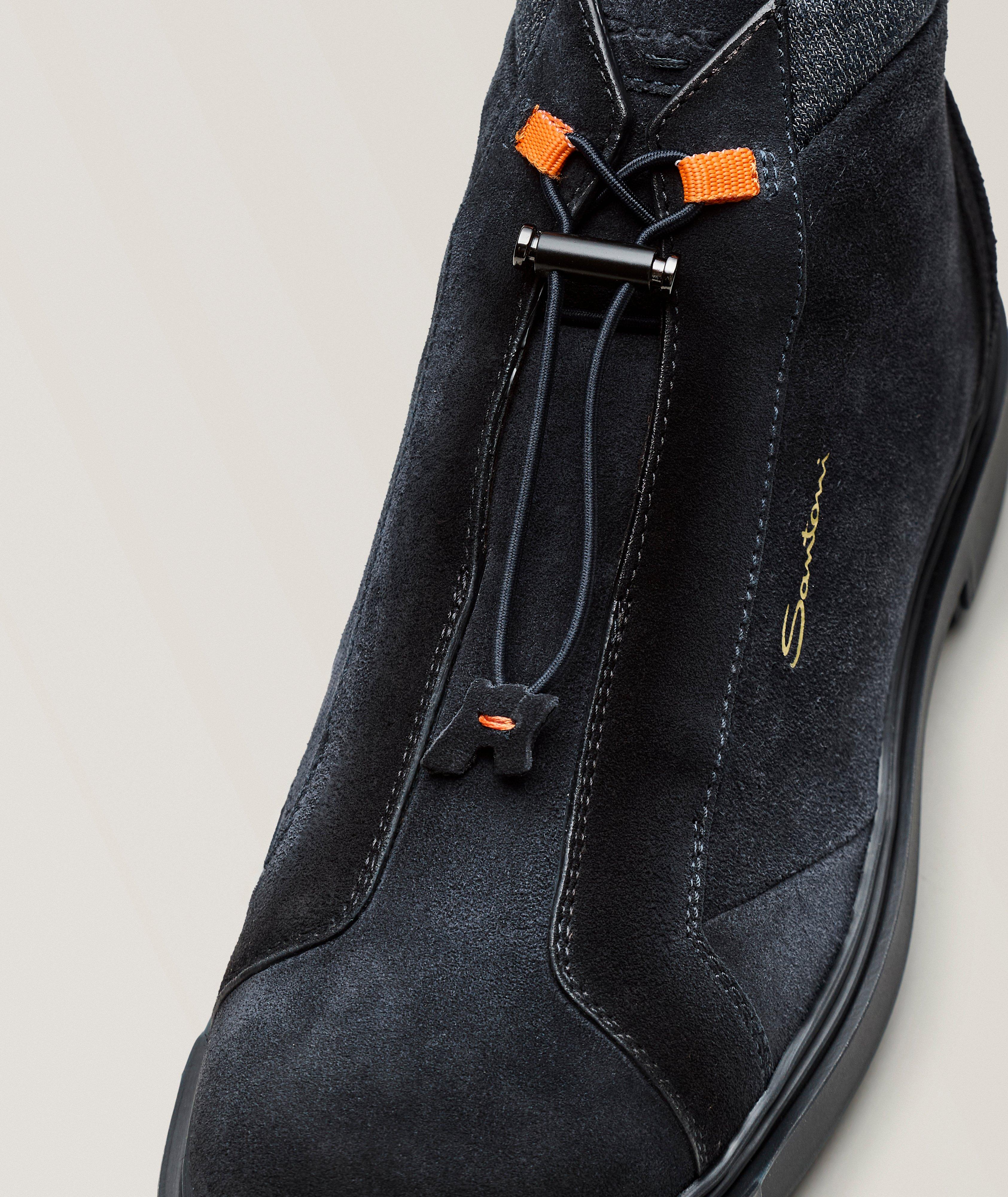 Corvat Suede & Knit Ankle Boots image 2
