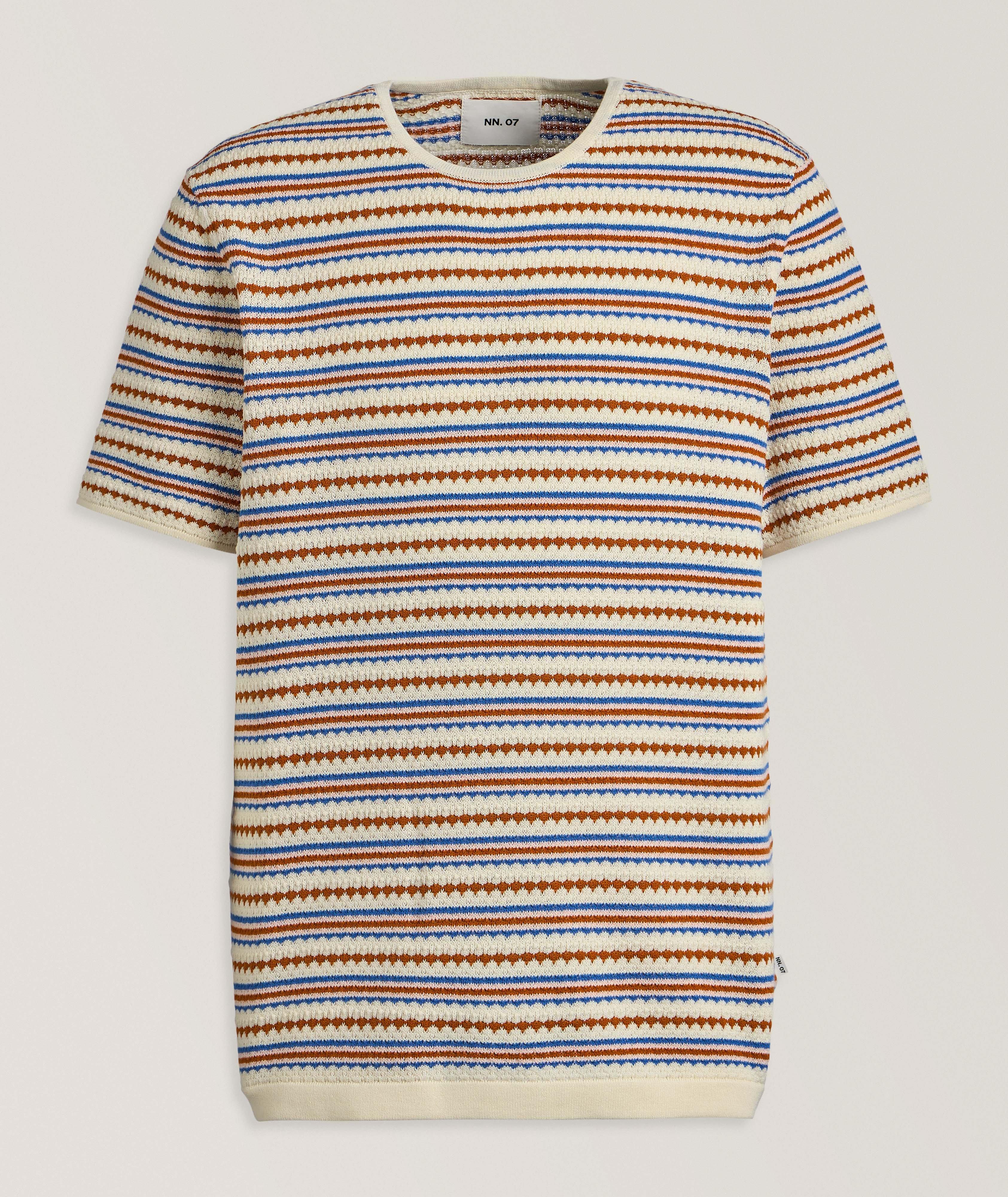 NN07 Bari Striped Organic Cotton Knit T-Shirt