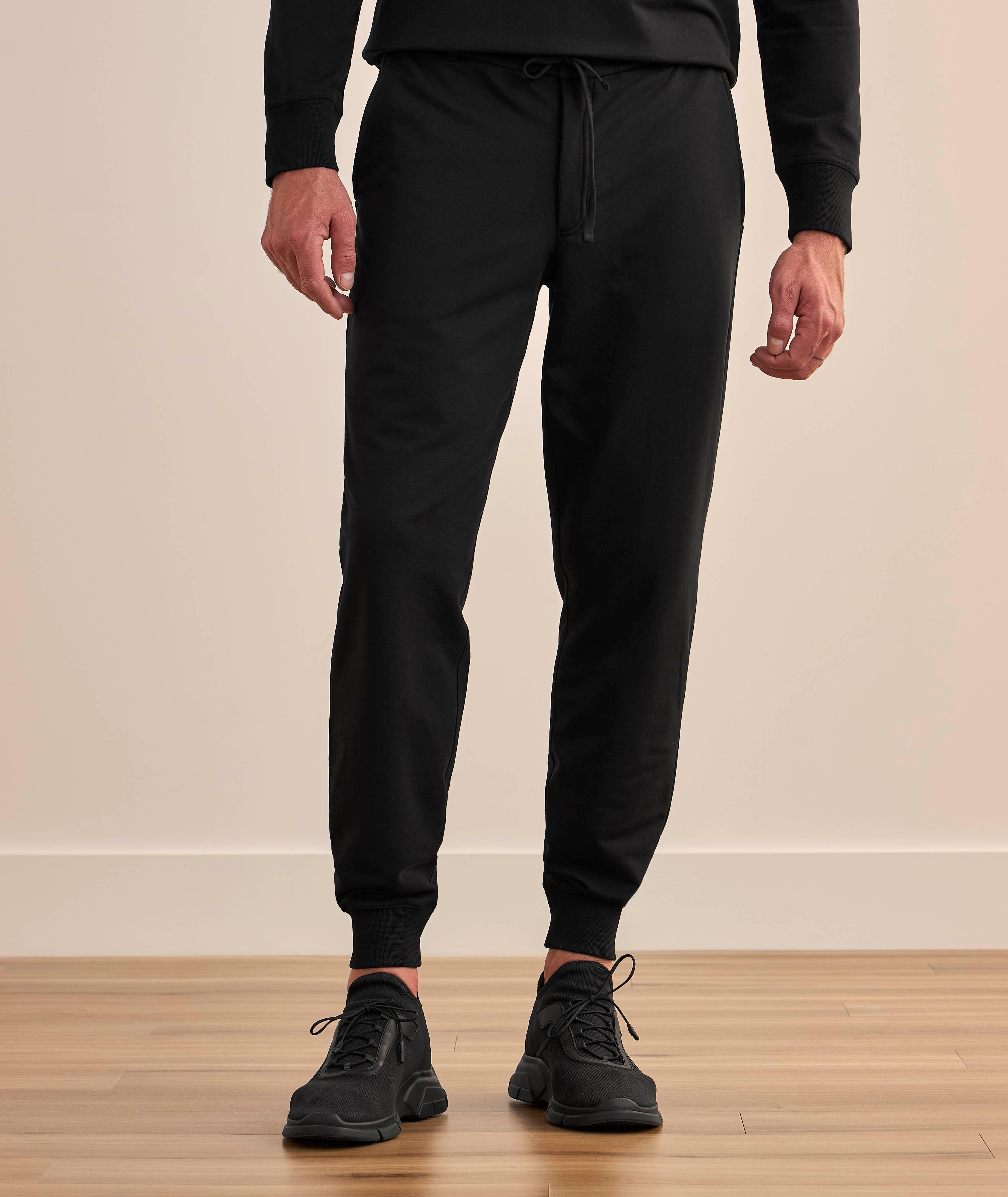 Stretch-Pima Cotton Drawstring Joggers  image 1