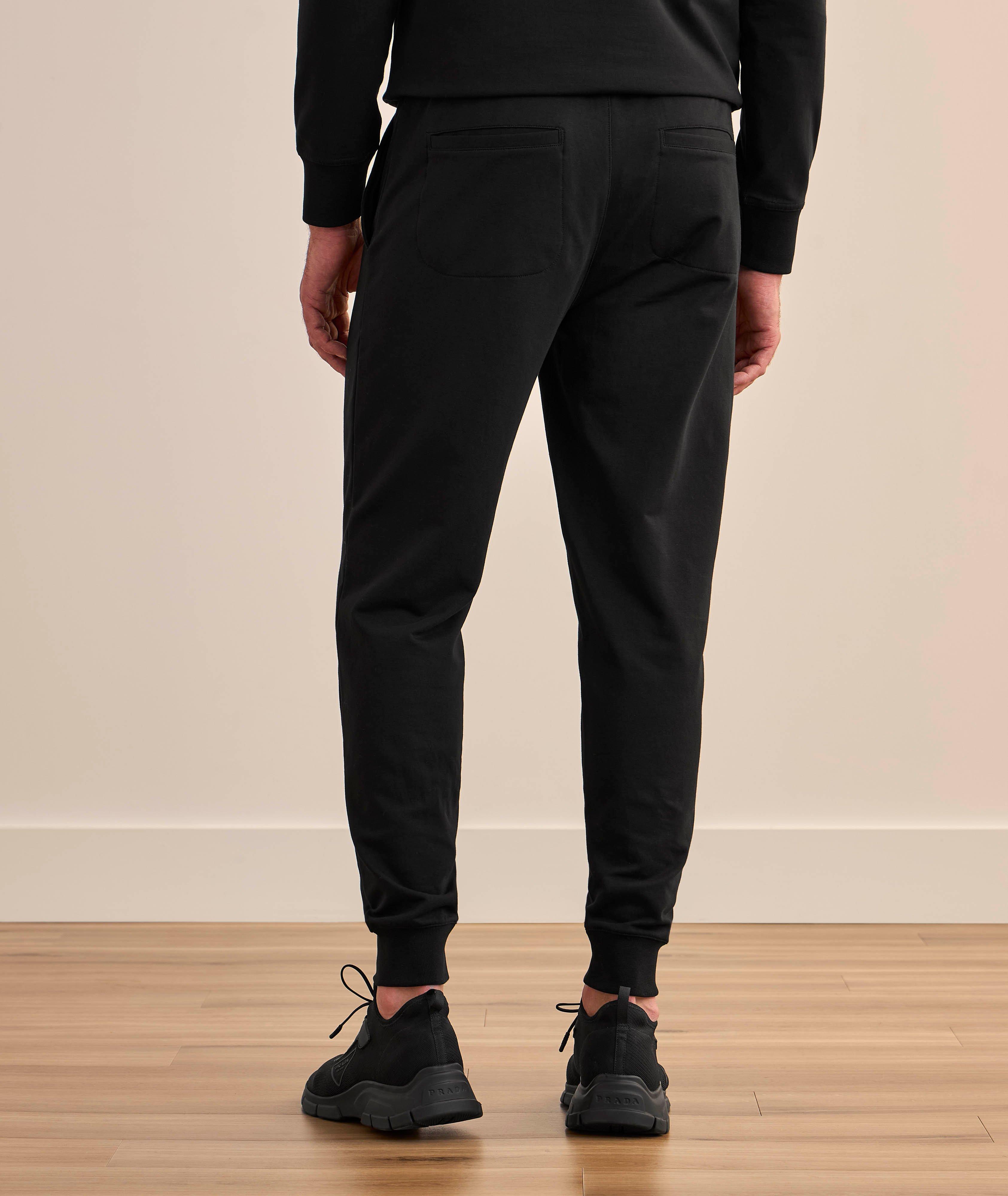 Stretch-Pima Cotton Drawstring Joggers  image 2