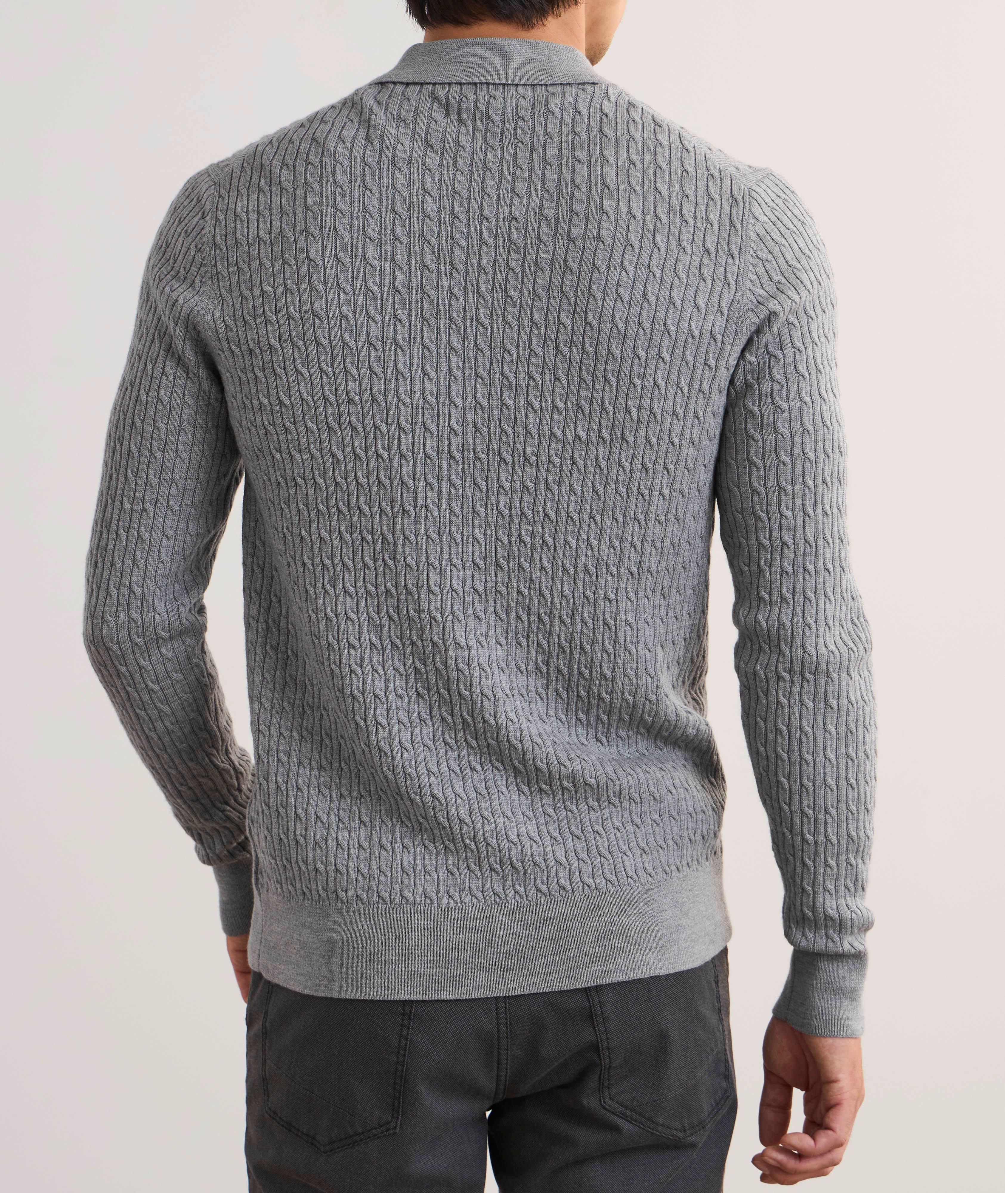 Polo en tricot torsadé de laine mérinos image 2
