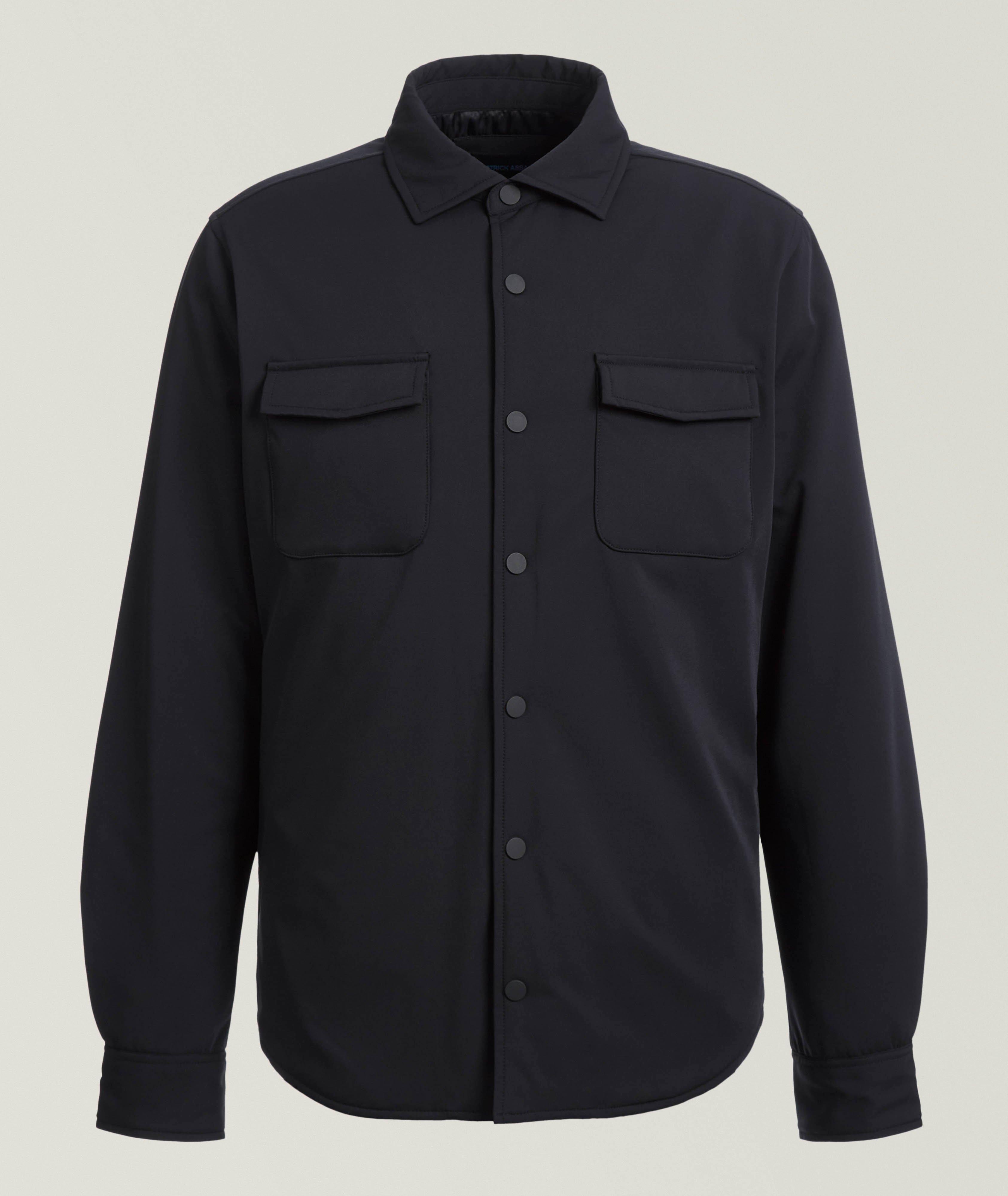 Patrick Assaraf Nucleo Quilted Snap Shirt Jacket
