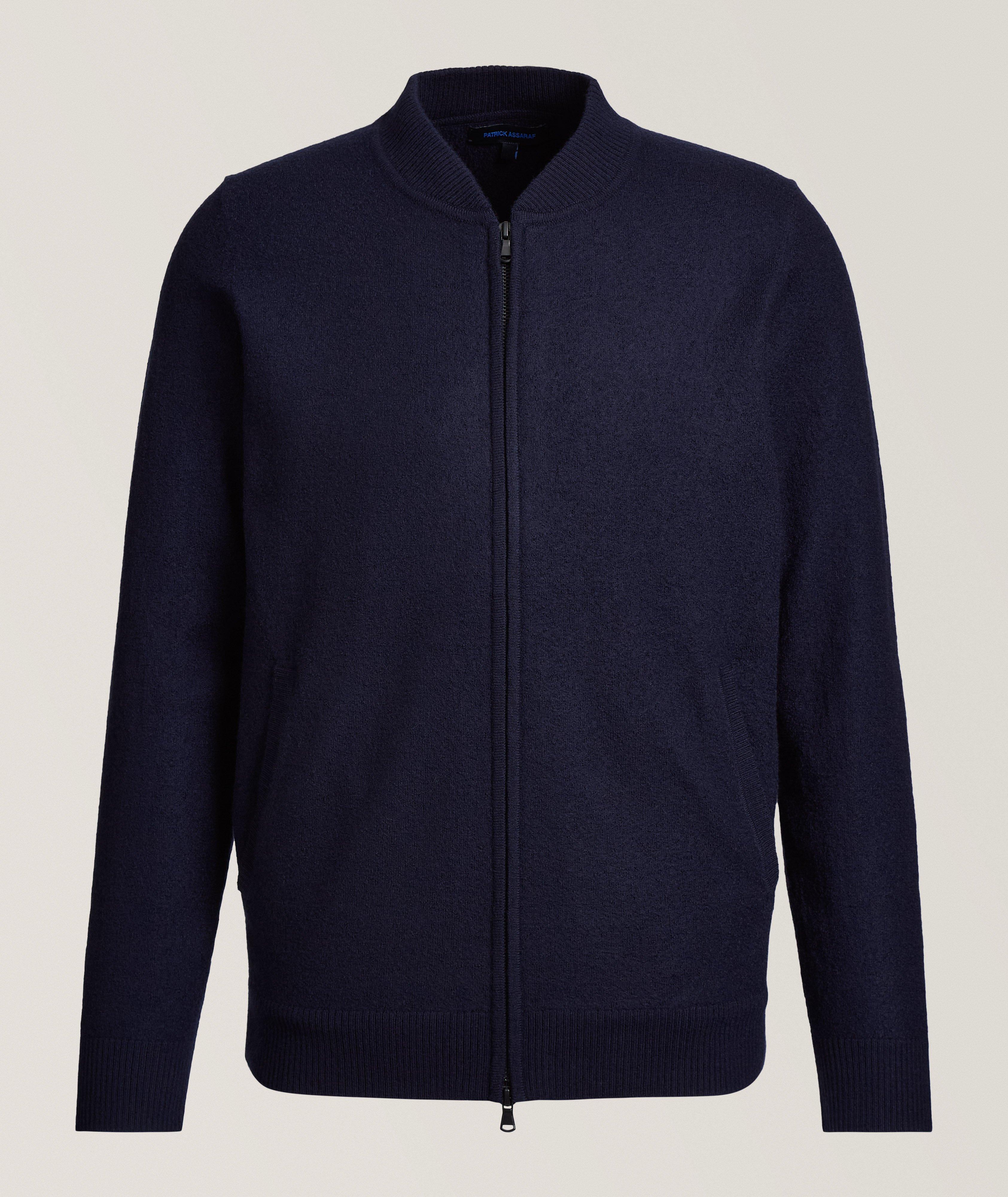 Patrick Assaraf Cardigan zippé laine bouillie 