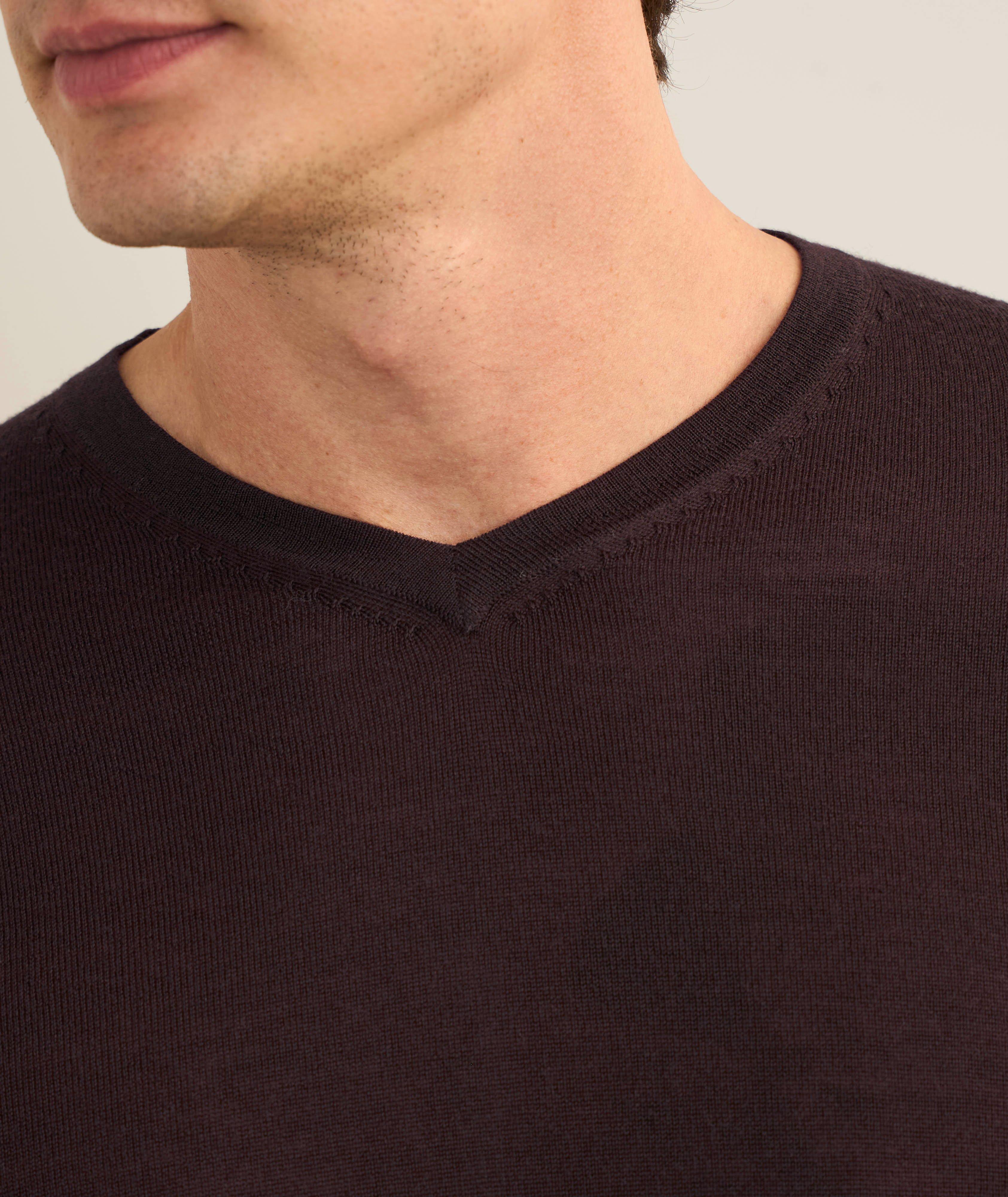 Extrafine Merino Wool V-Neck Sweater image 3