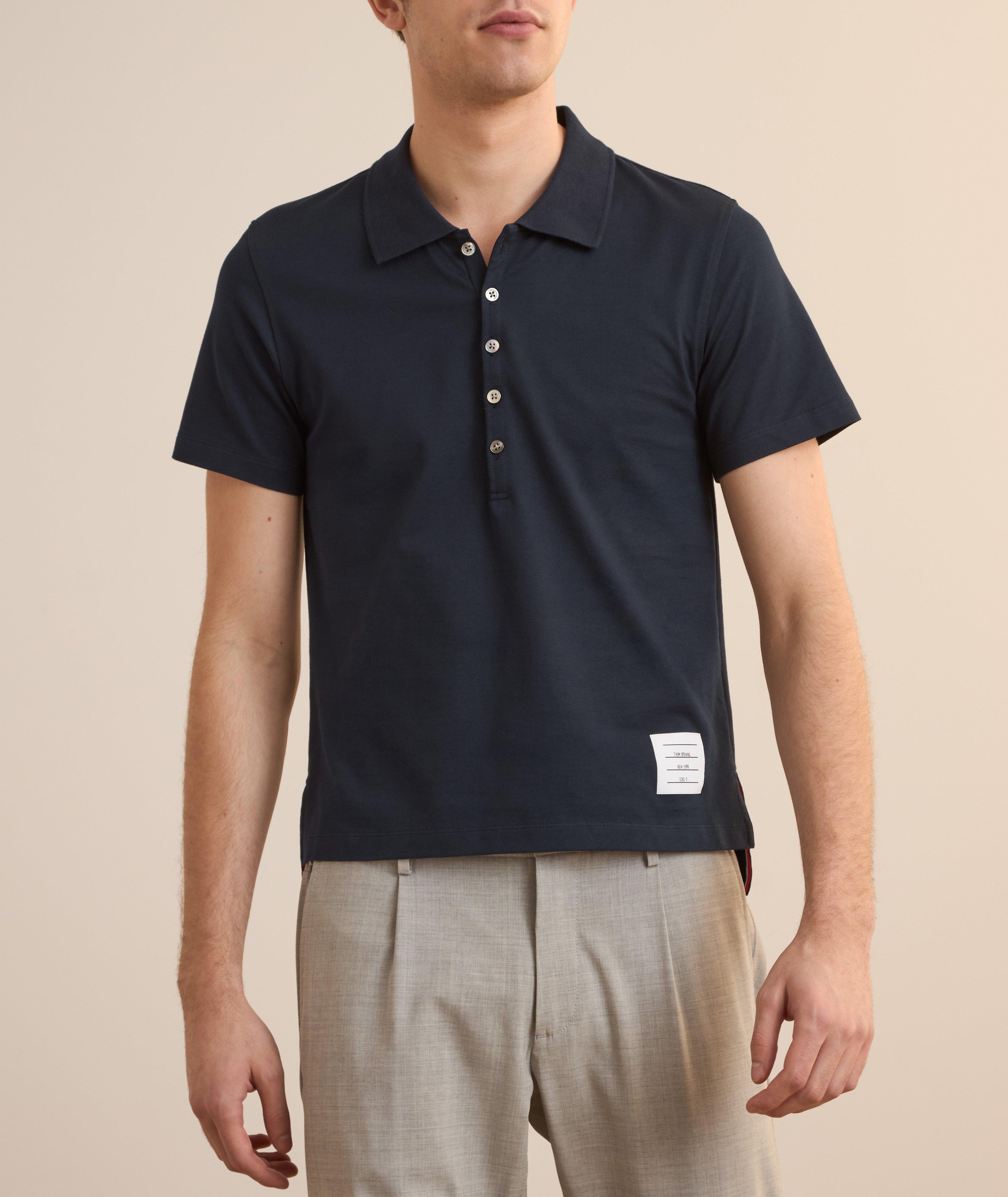 Side Slit Cotton Jersey Polo image 1