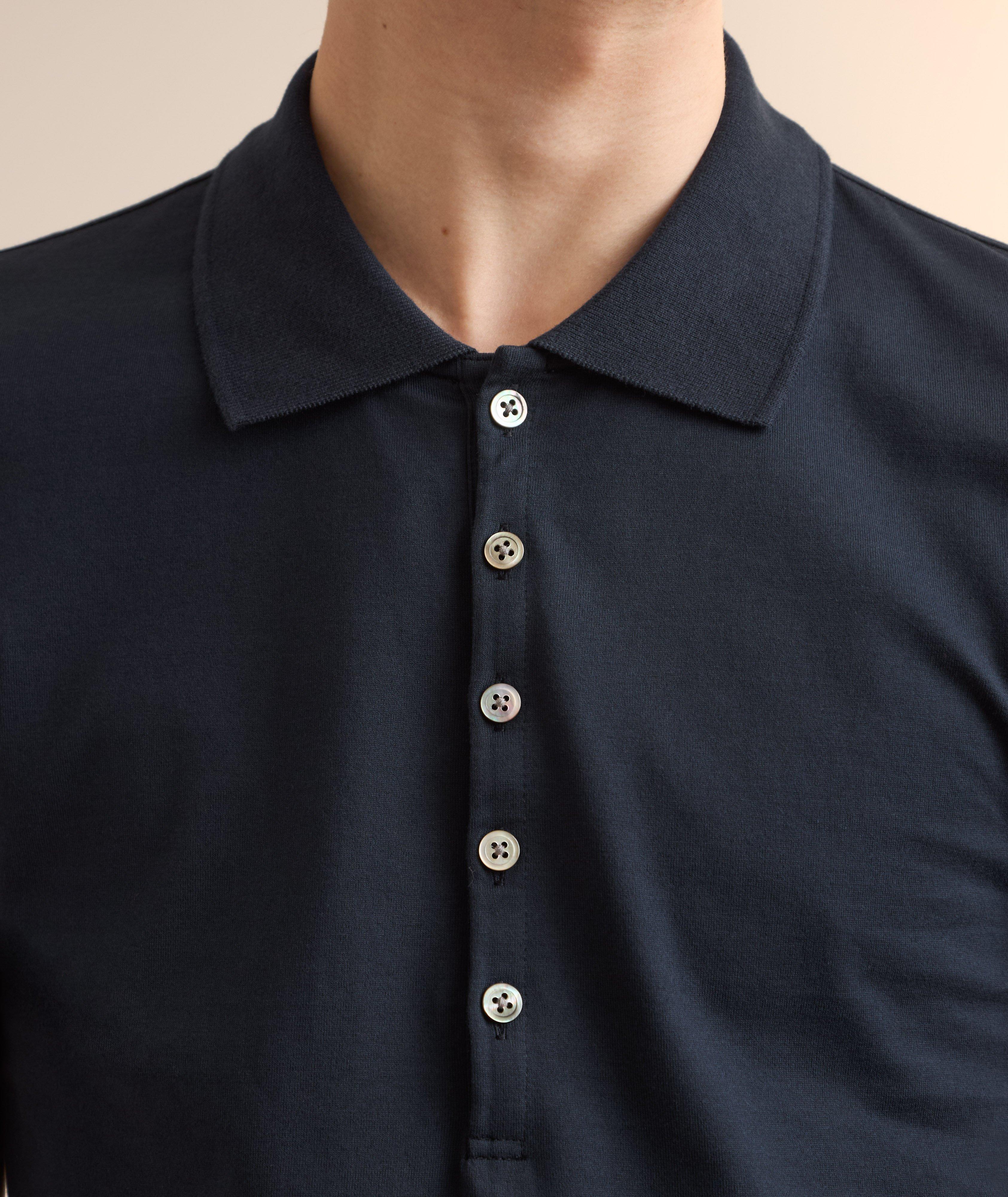 Side Slit Cotton Jersey Polo image 3