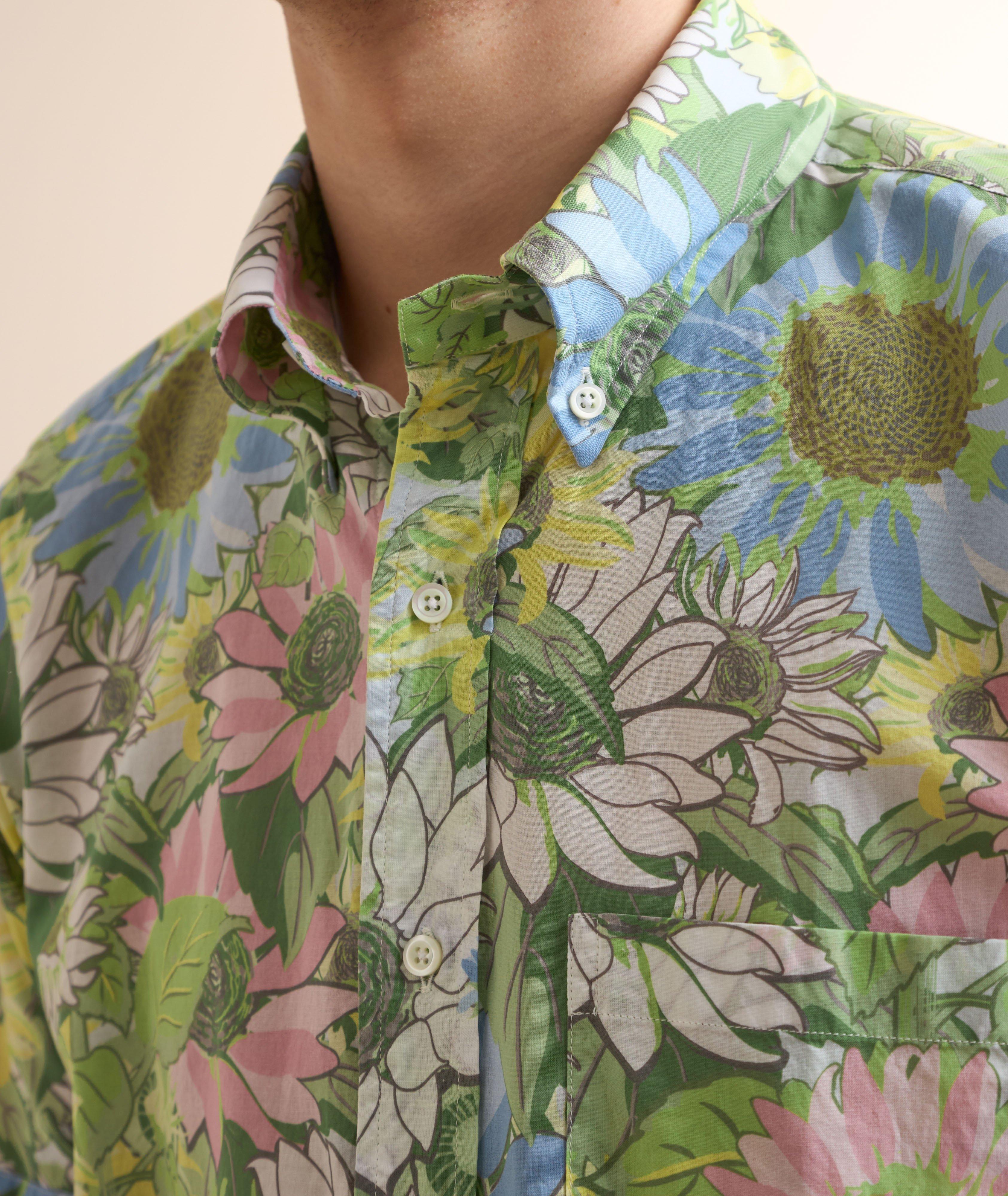 Floral Cotton Voile Camp Shirt image 3