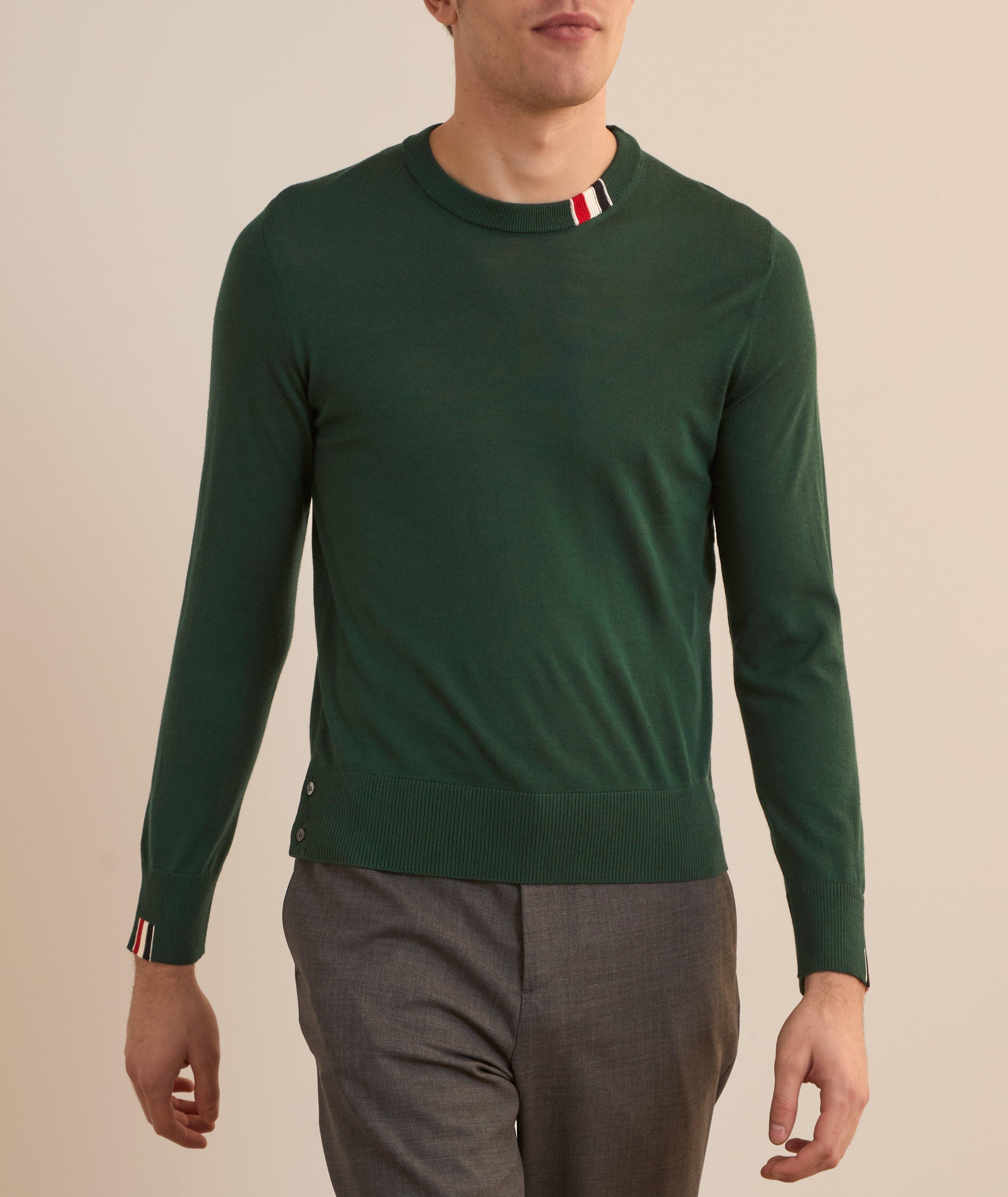 RWB Striped Wool-Blend Crewneck Sweater image 1