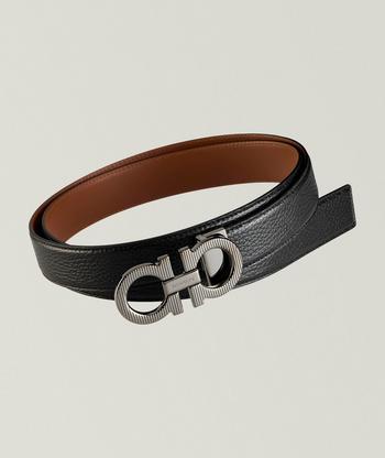Ferragamo Adjustable & Reversible Gancini Leather Belt