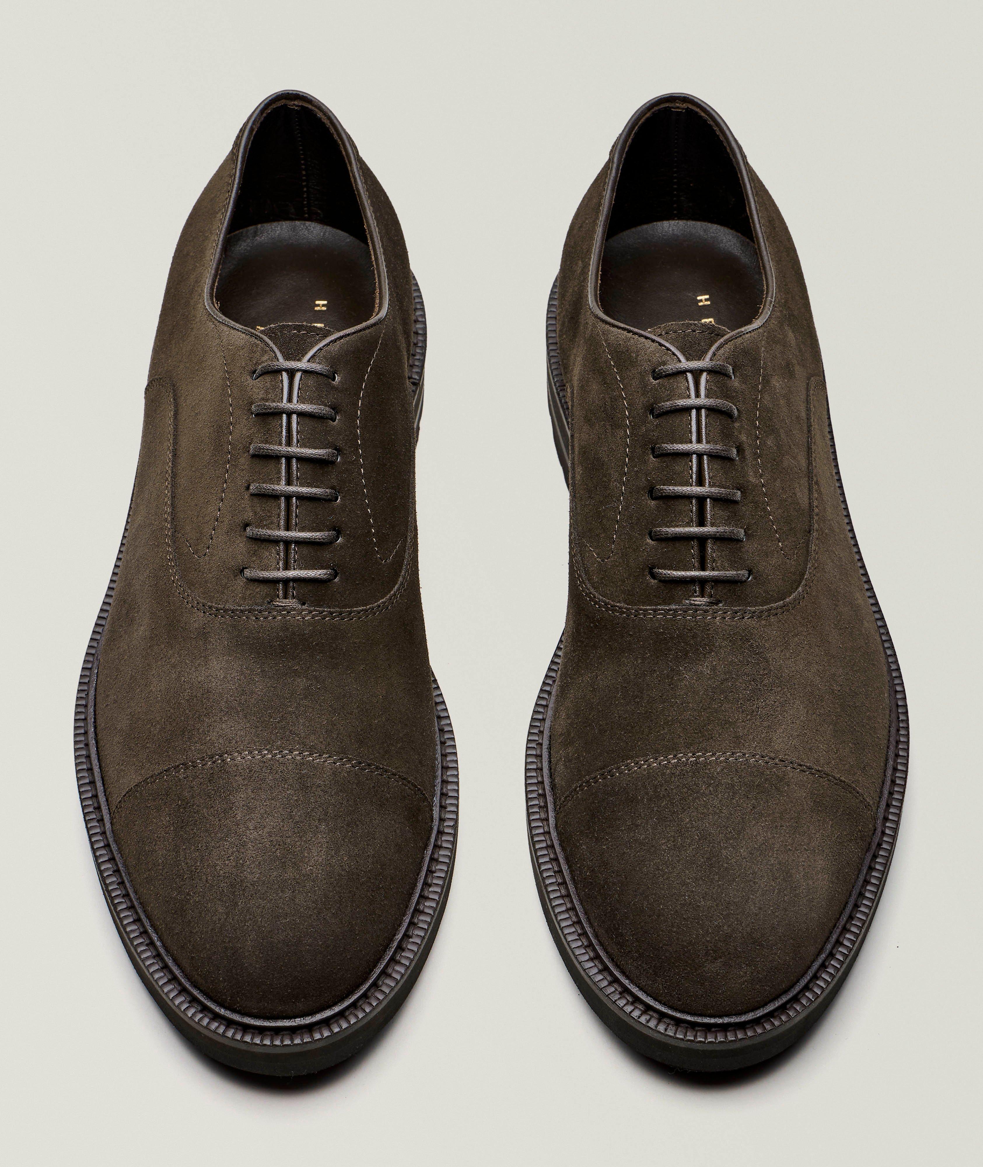 Suede Cap-Toe Oxfords  image 1