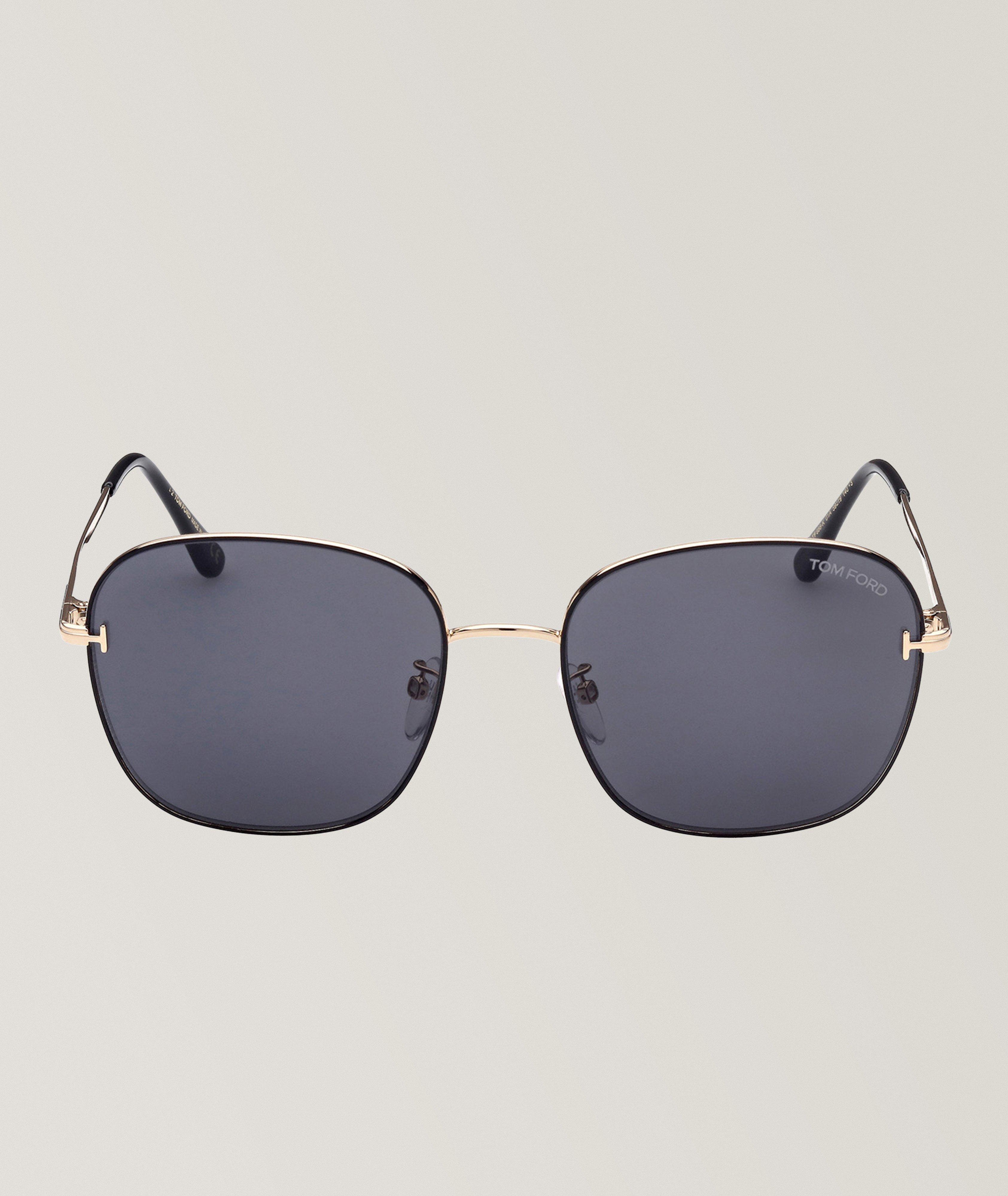 Metal T-Inlay Round Sunglasses  image 1