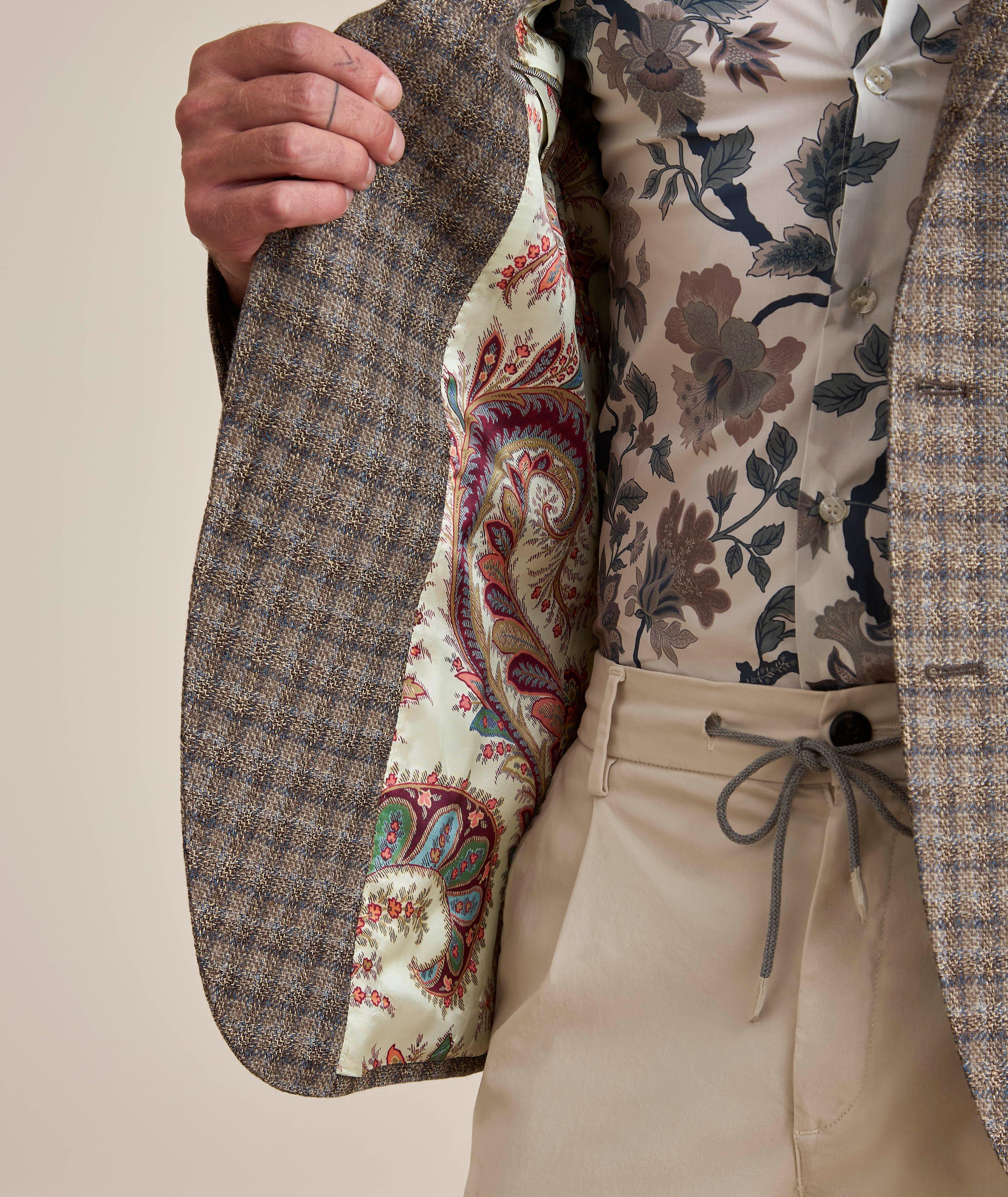 Checked Wool-Linen-Cashmere Sport Jacket image 5
