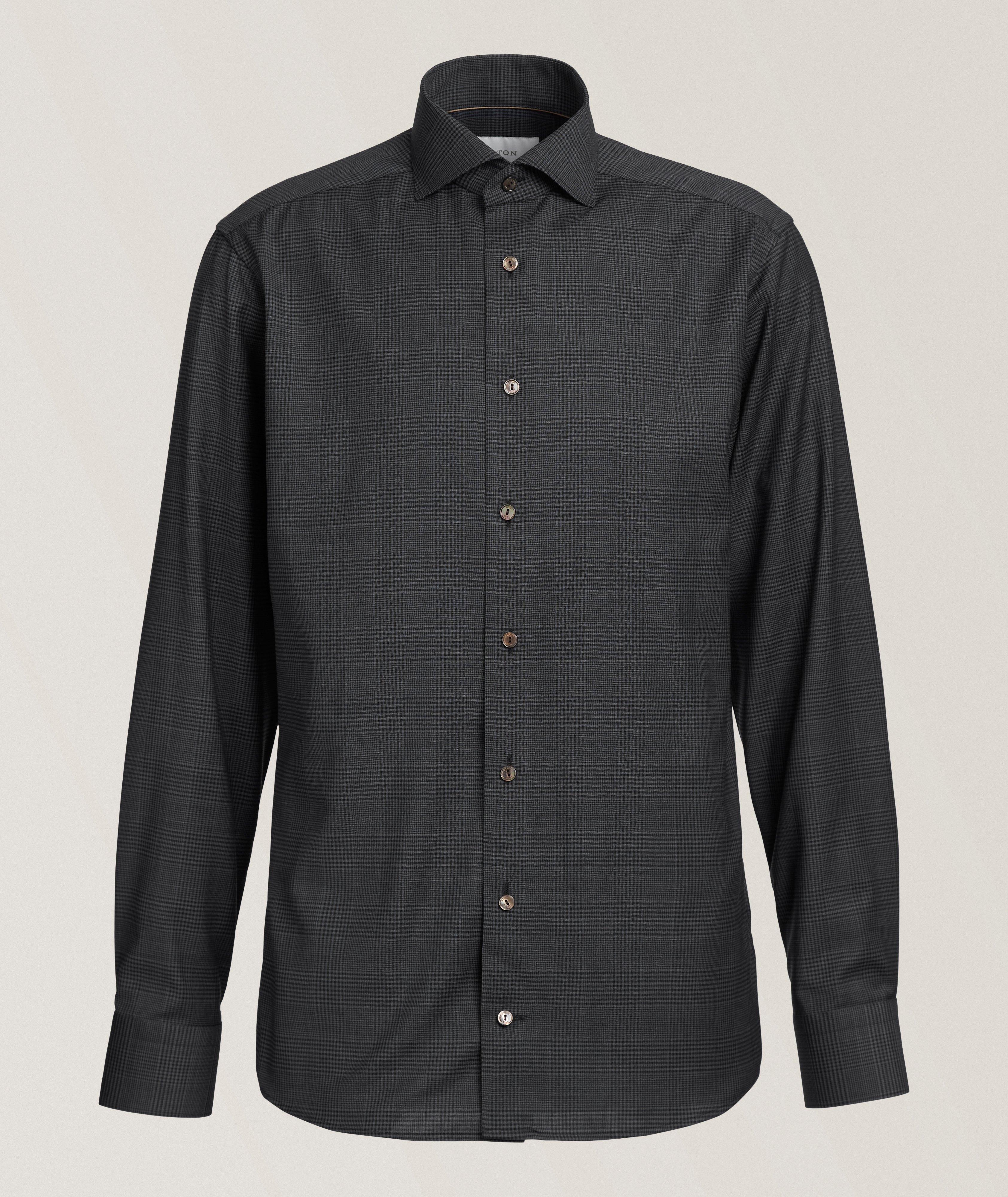 Eton Slim-Fit Check Merino Wool Shirt