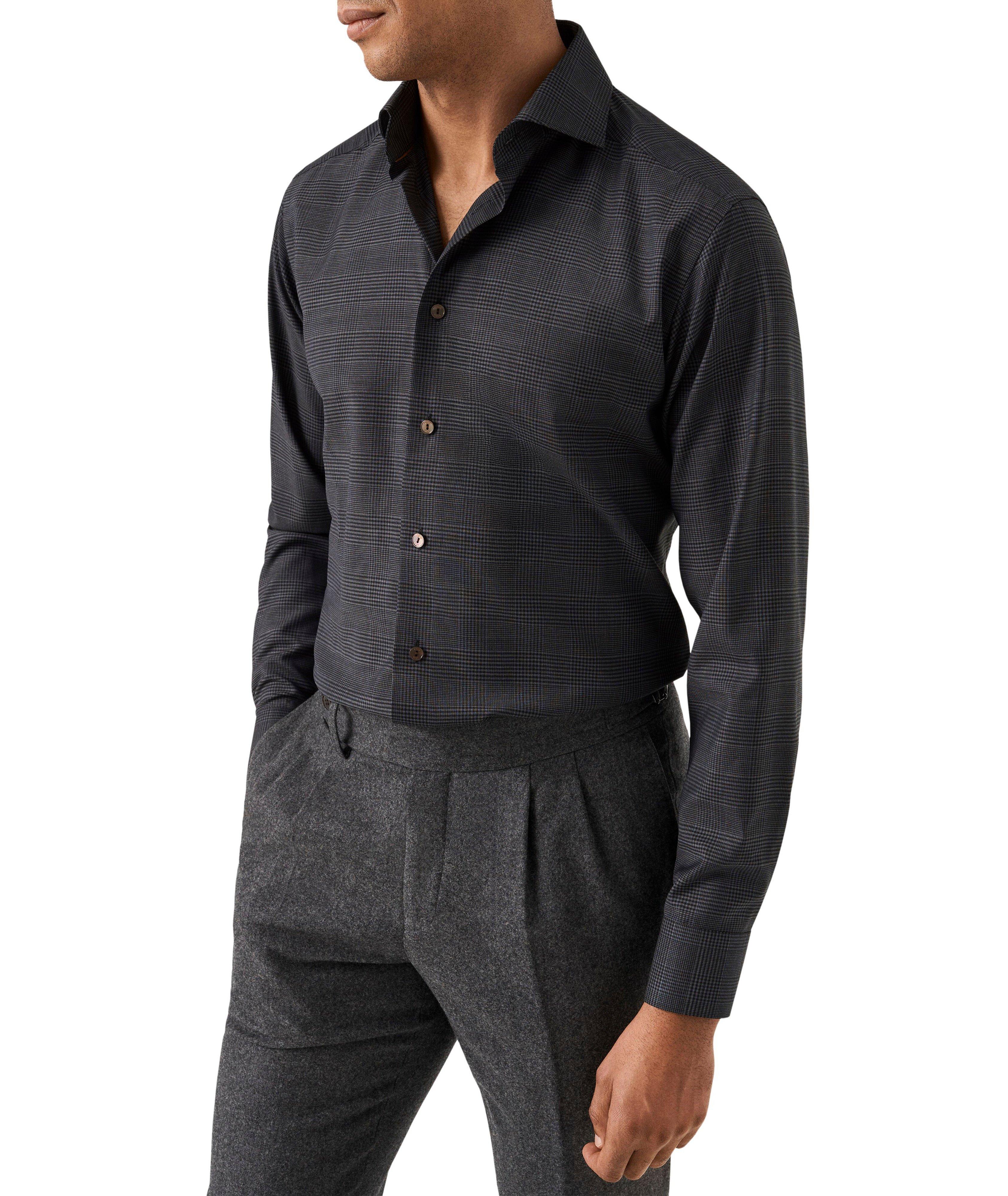 Slim-Fit Check Merino Wool Shirt image 2