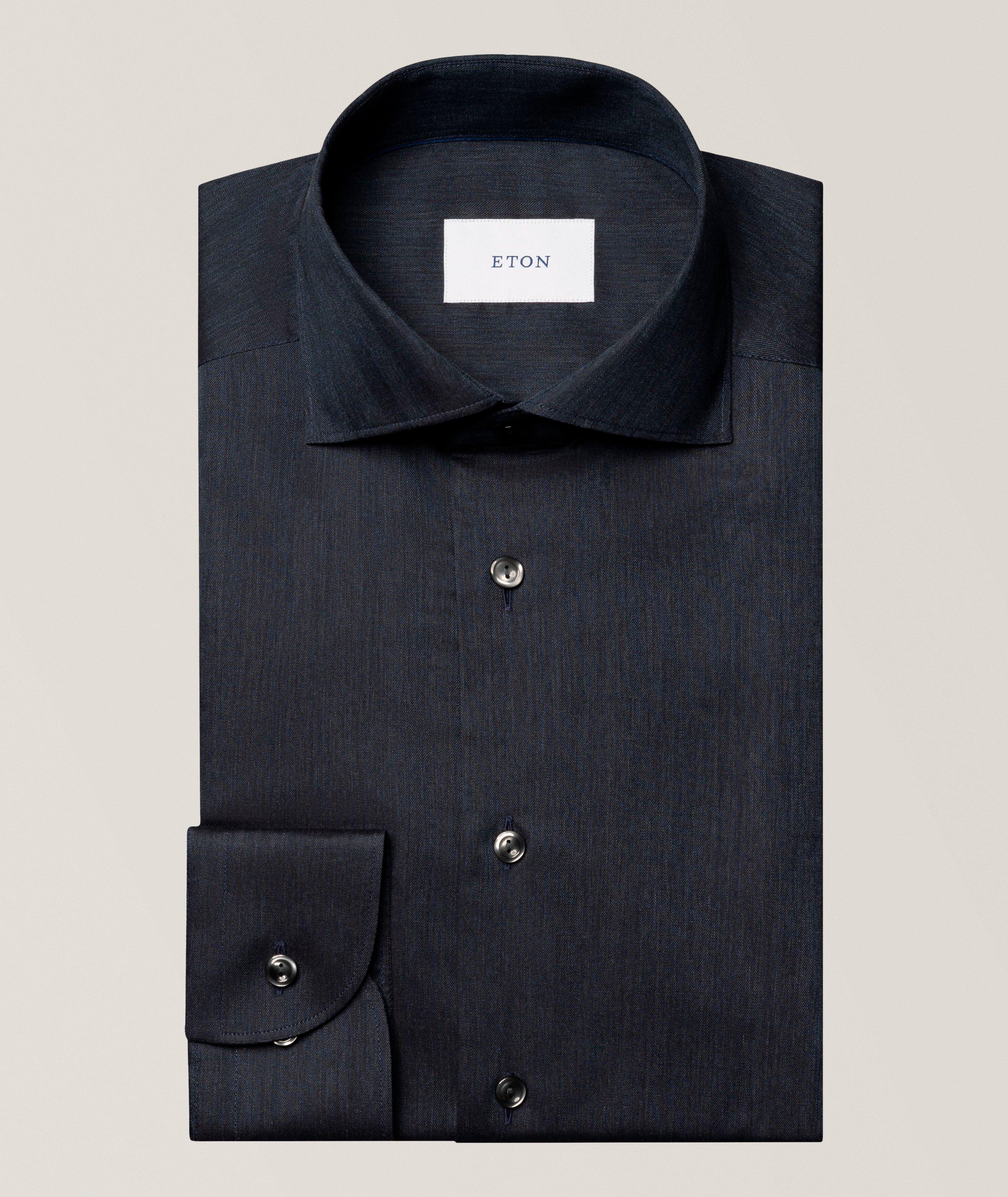 Eton Slim-Fit Signature Flannel Dress Shirt