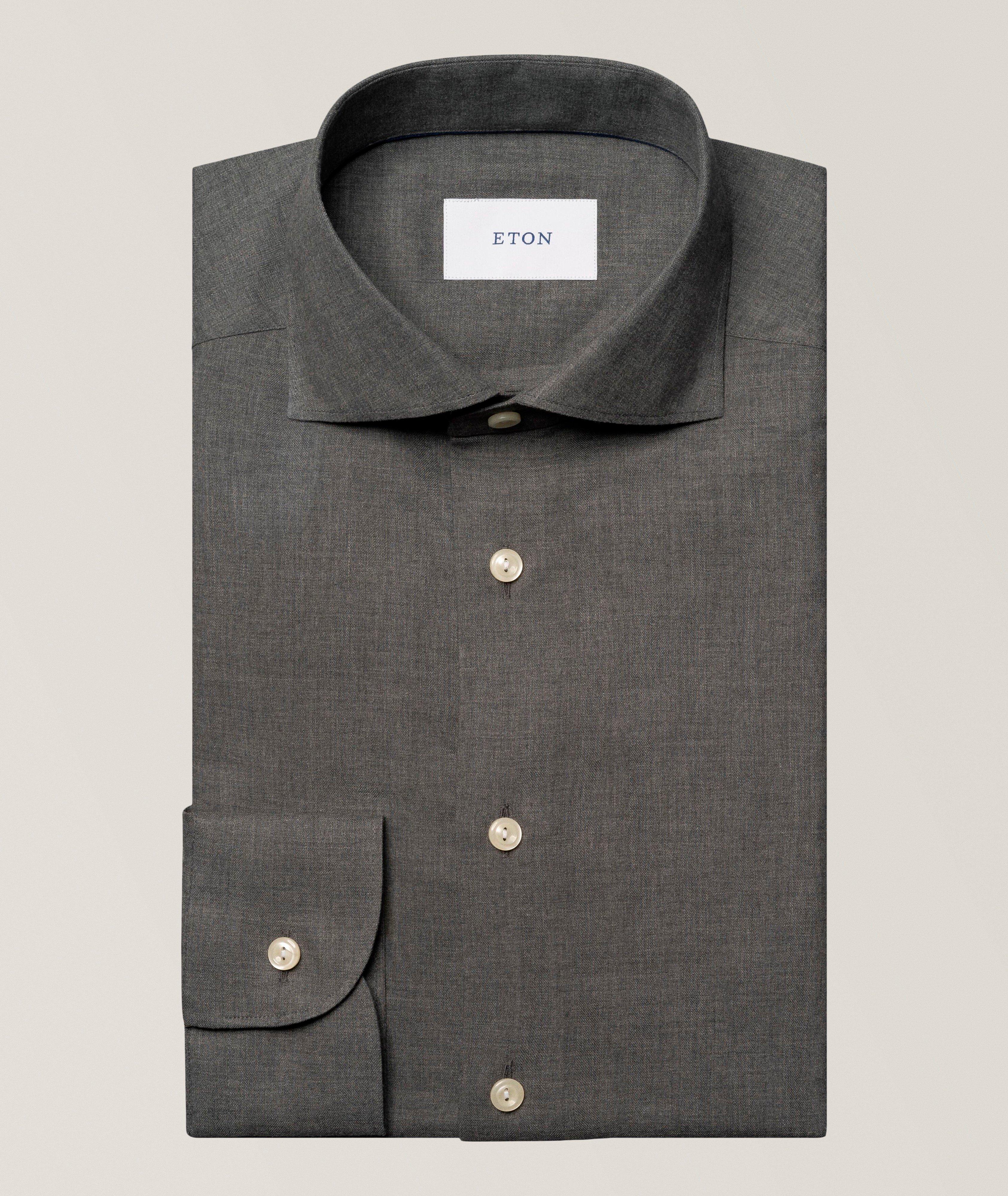 Eton Slim-Fit Signature Flannel Dress Shirt
