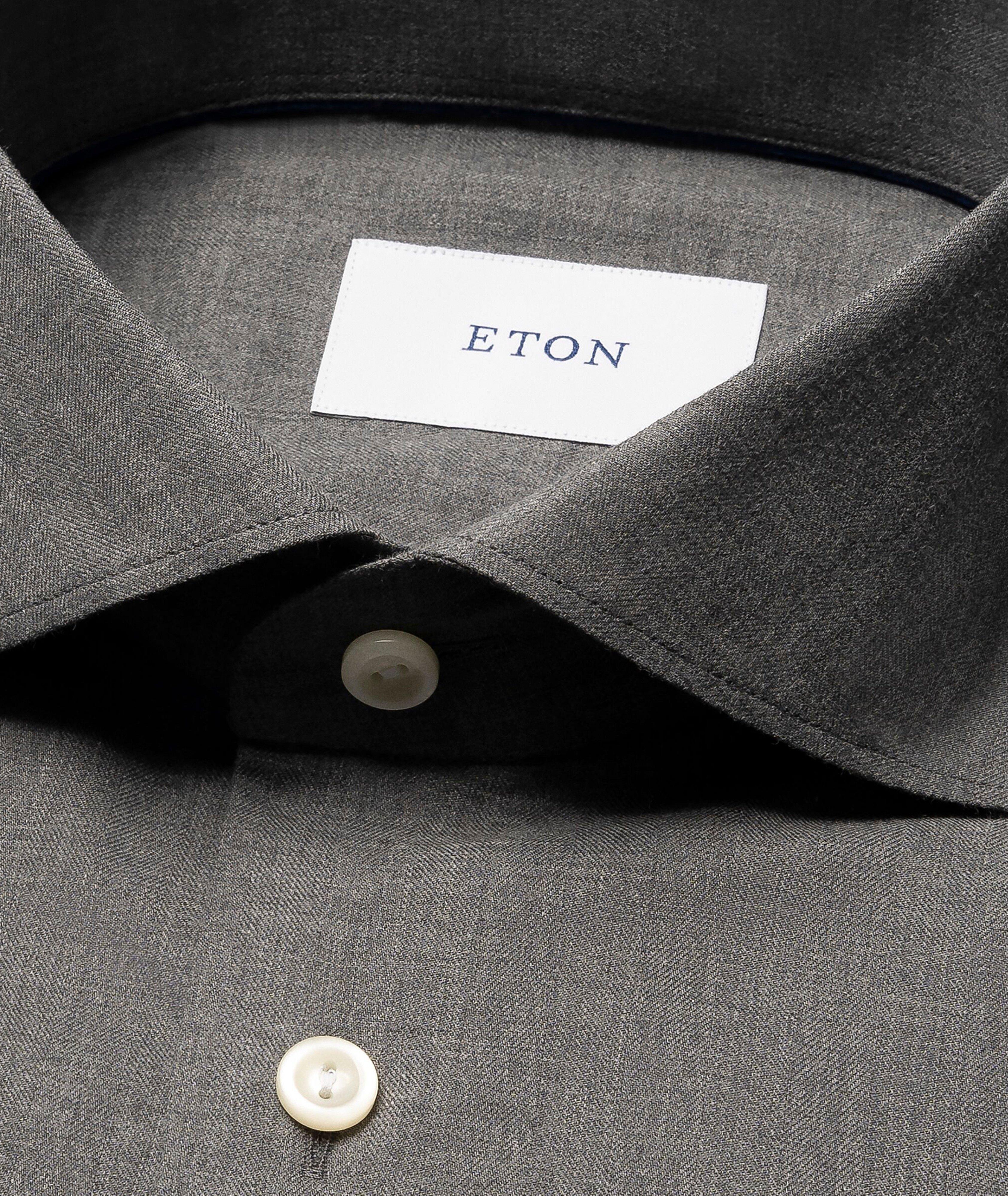 Slim-Fit Signature Flannel Dress Shirt image 1
