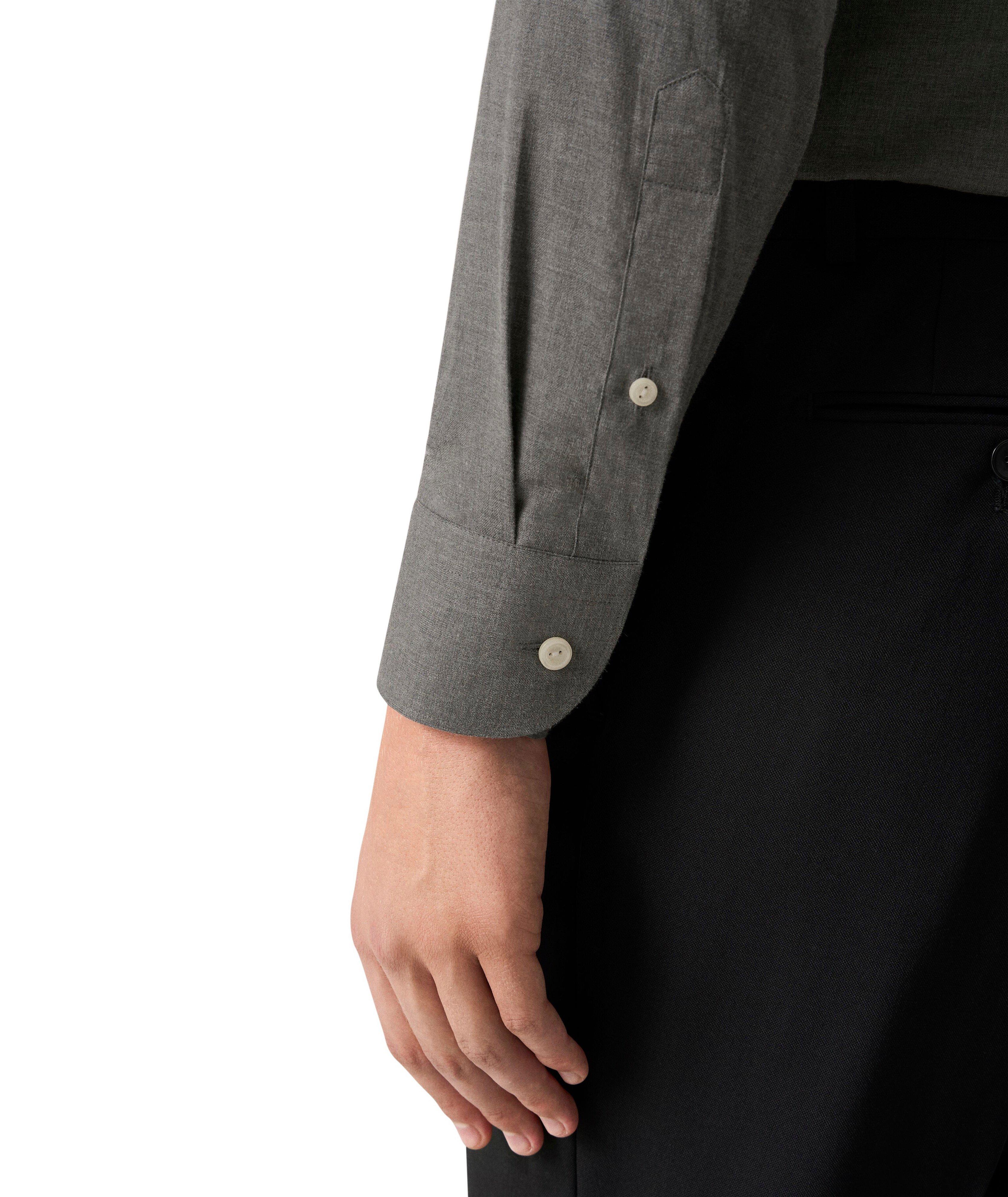 Slim-Fit Signature Flannel Dress Shirt image 5