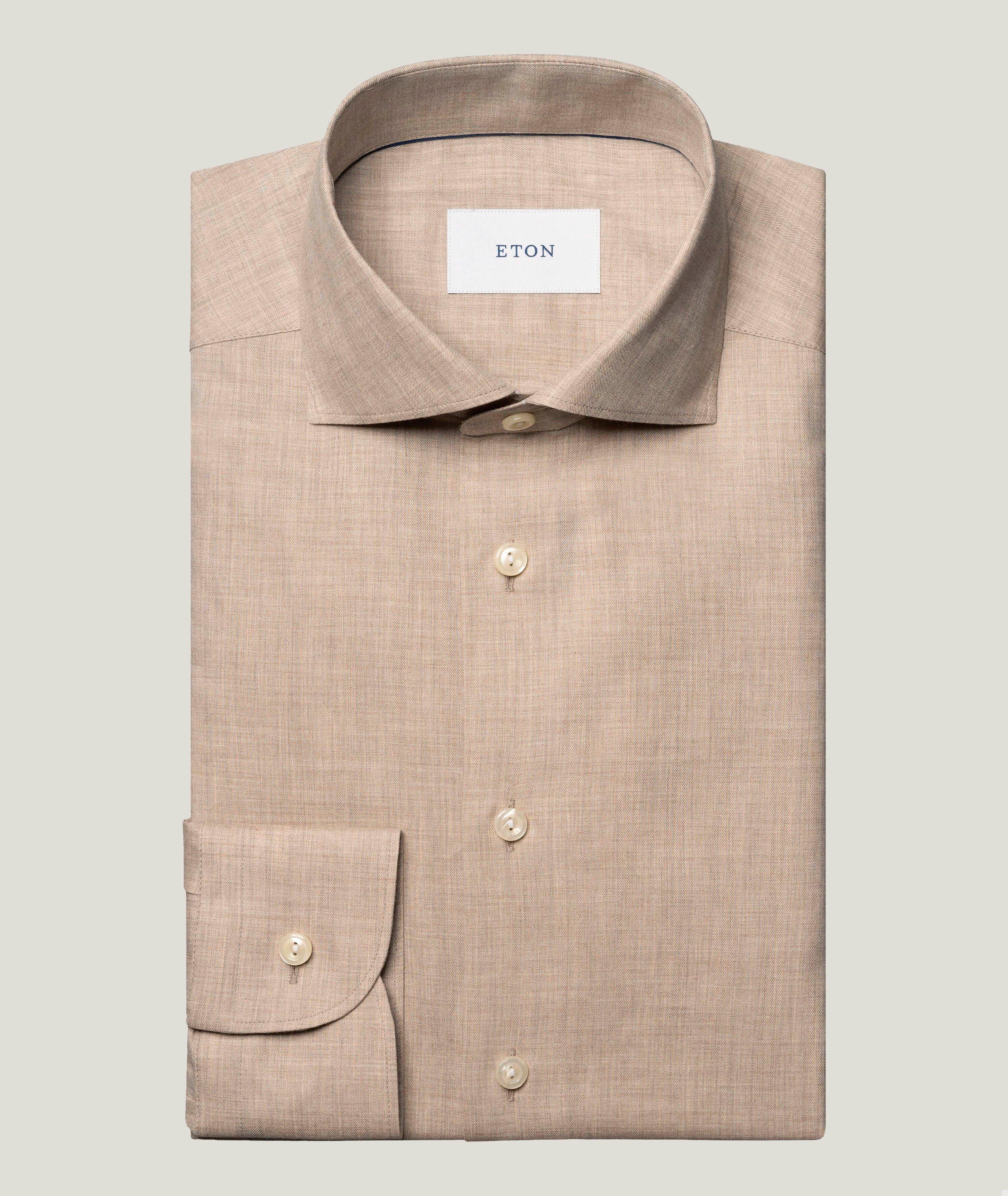 Eton Slim-Fit Signature Flannel Dress Shirt