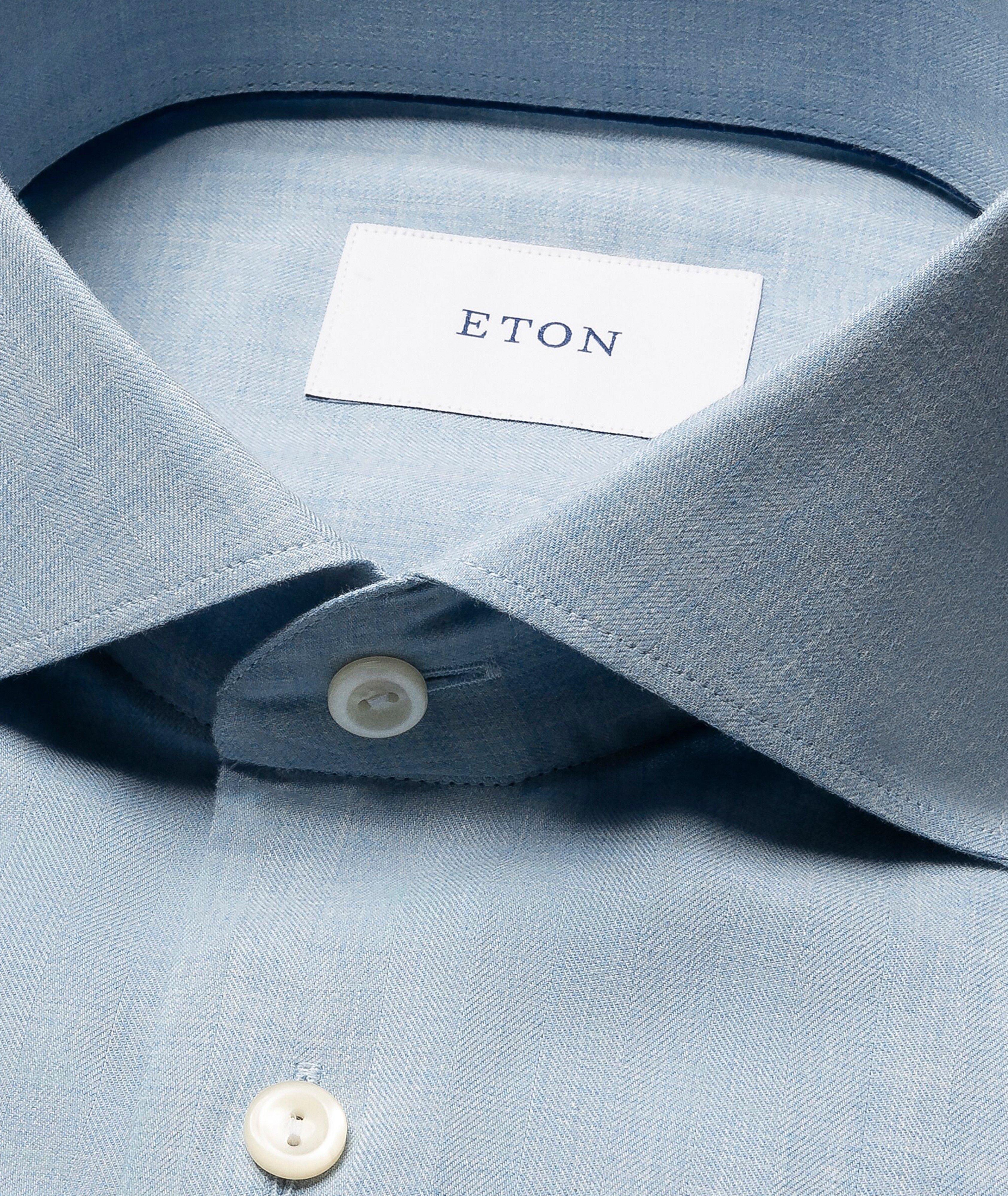 Slim-Fit Signature Flannel Dress Shirt image 1
