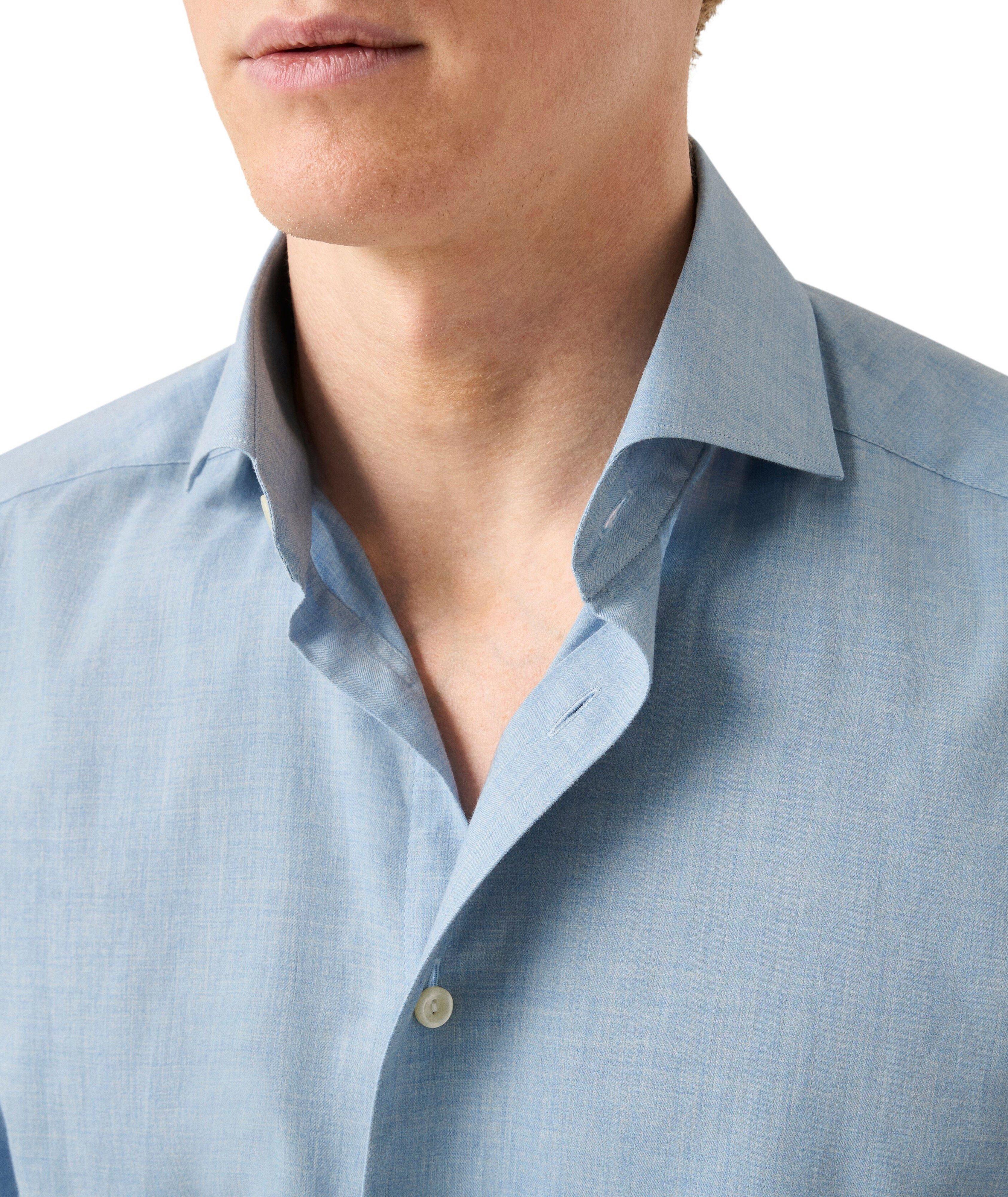 Slim-Fit Signature Flannel Dress Shirt image 4