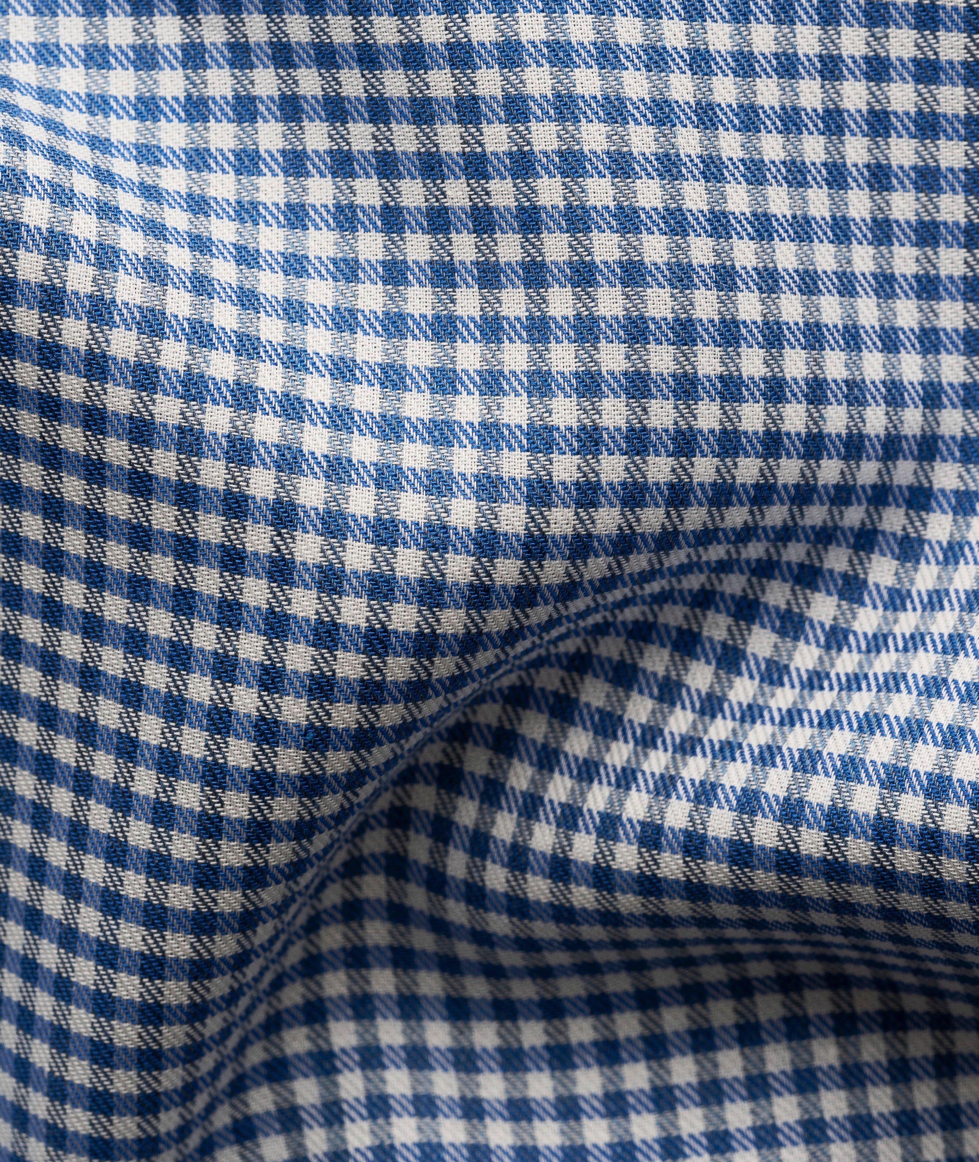 Contemporary-Fit Micro-Check Flannel Dress Shirt image 6